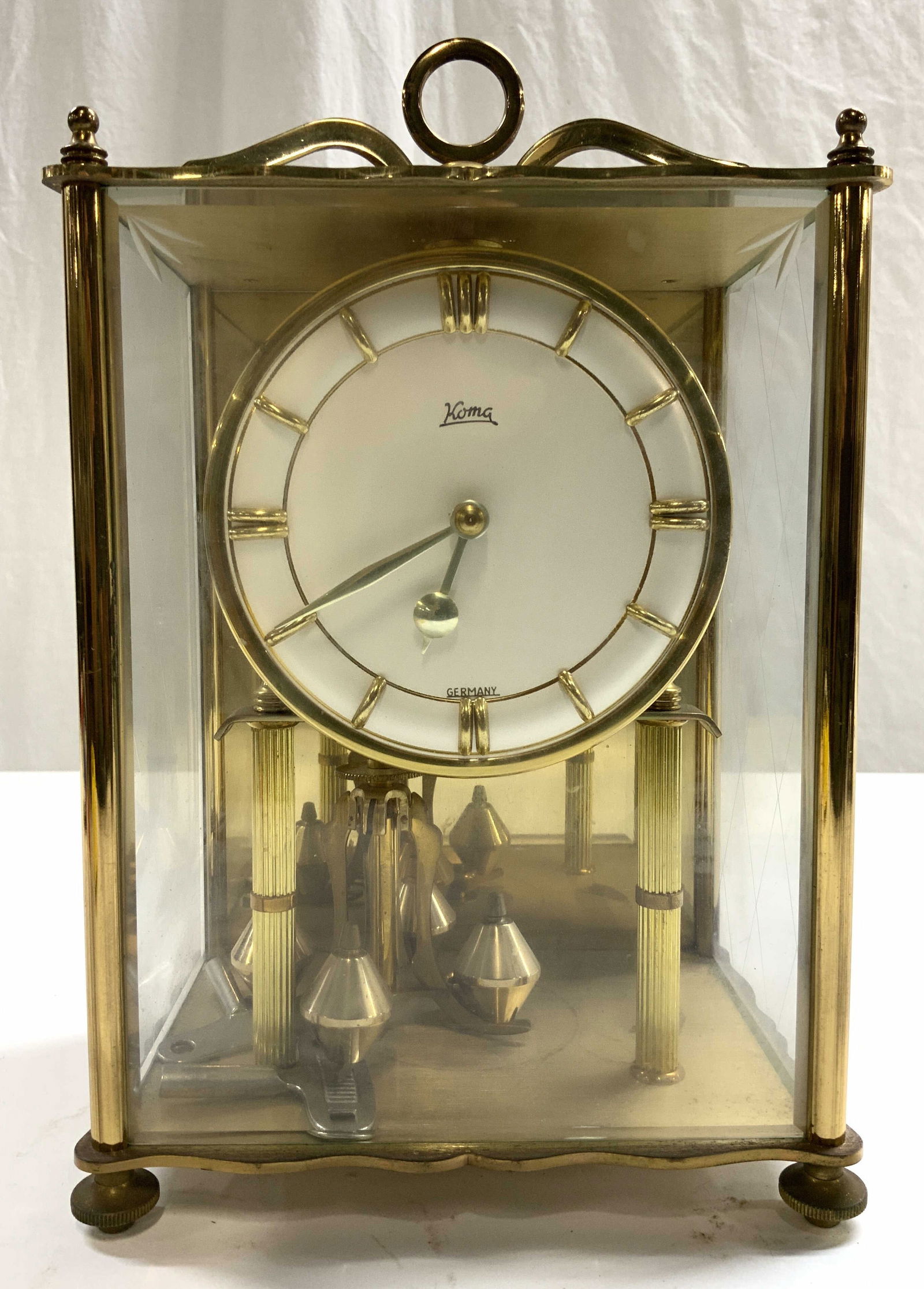 KOMA Vtg Brass & Glass 400 Day Clock GERMANY (1 of 9)