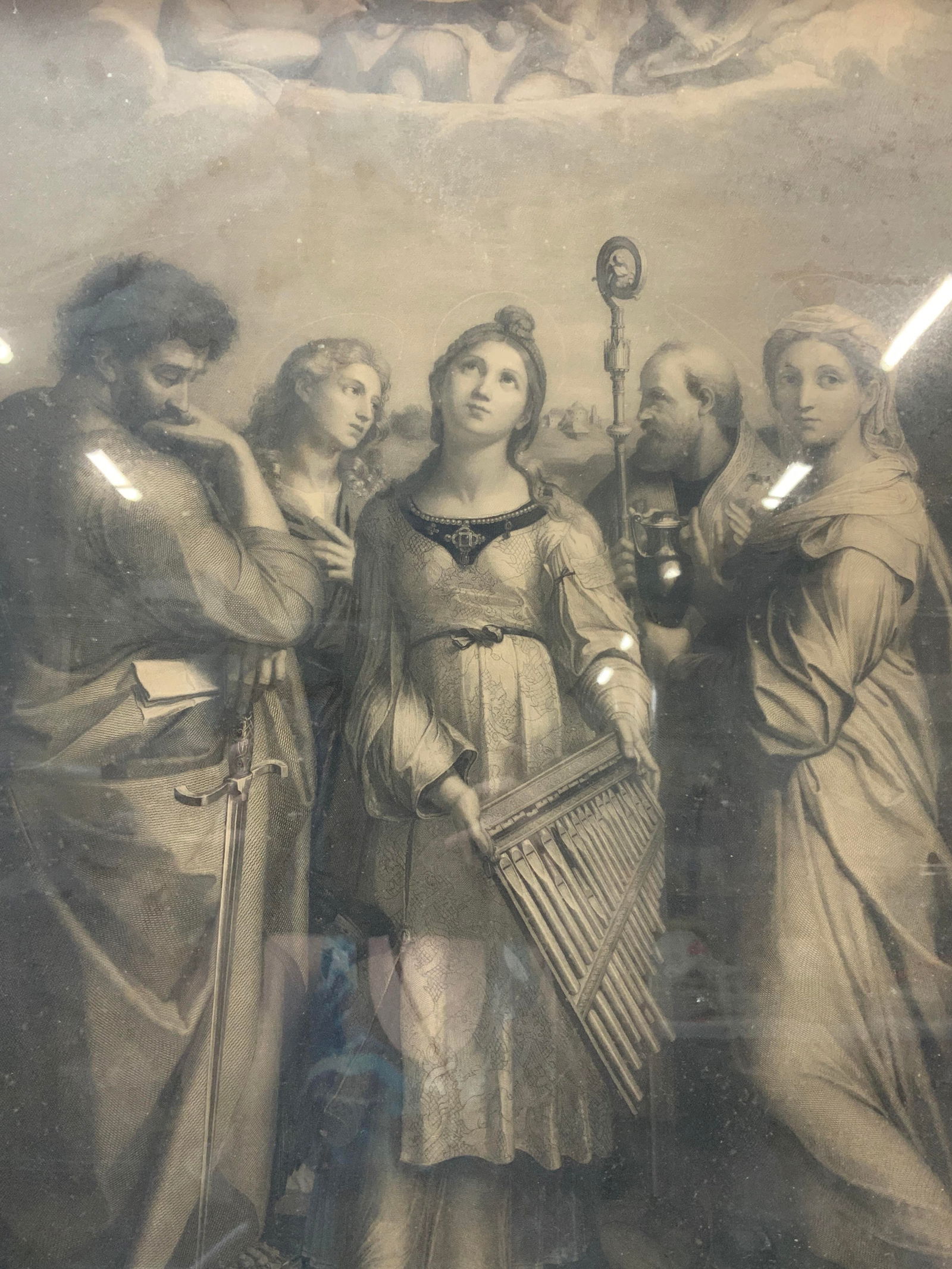 After Raphael Saint Cecilia W Saint Paul Engraving (1 of 11)