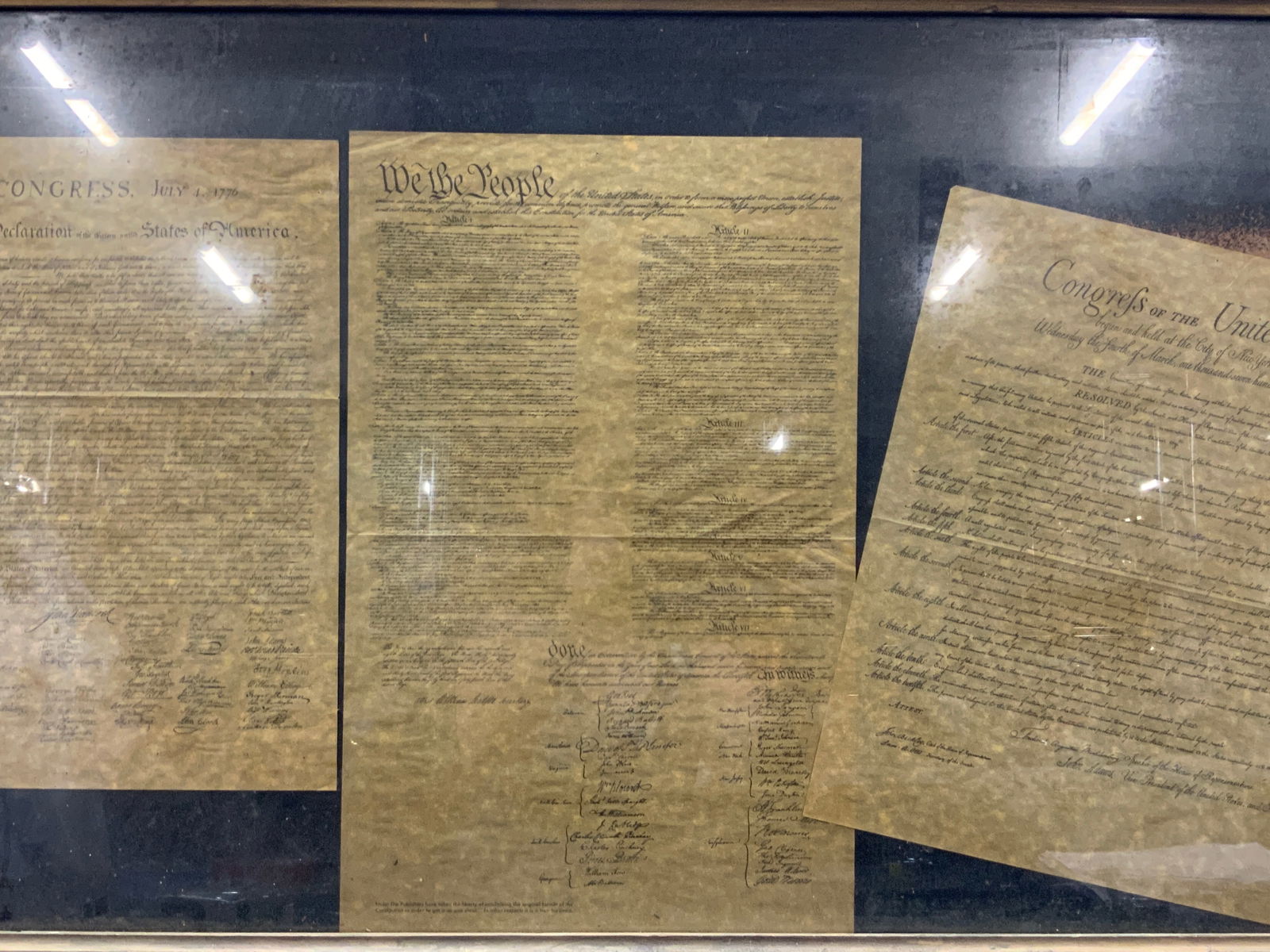 Framed Constitution Relics Documents (1 of 10)