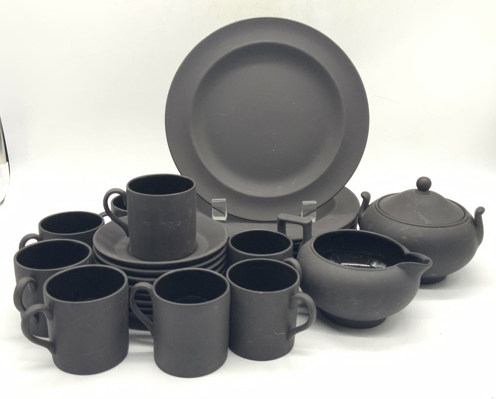Set 26 Wedgewood Basalt Ceramic Dishes, England (1 of 11)
