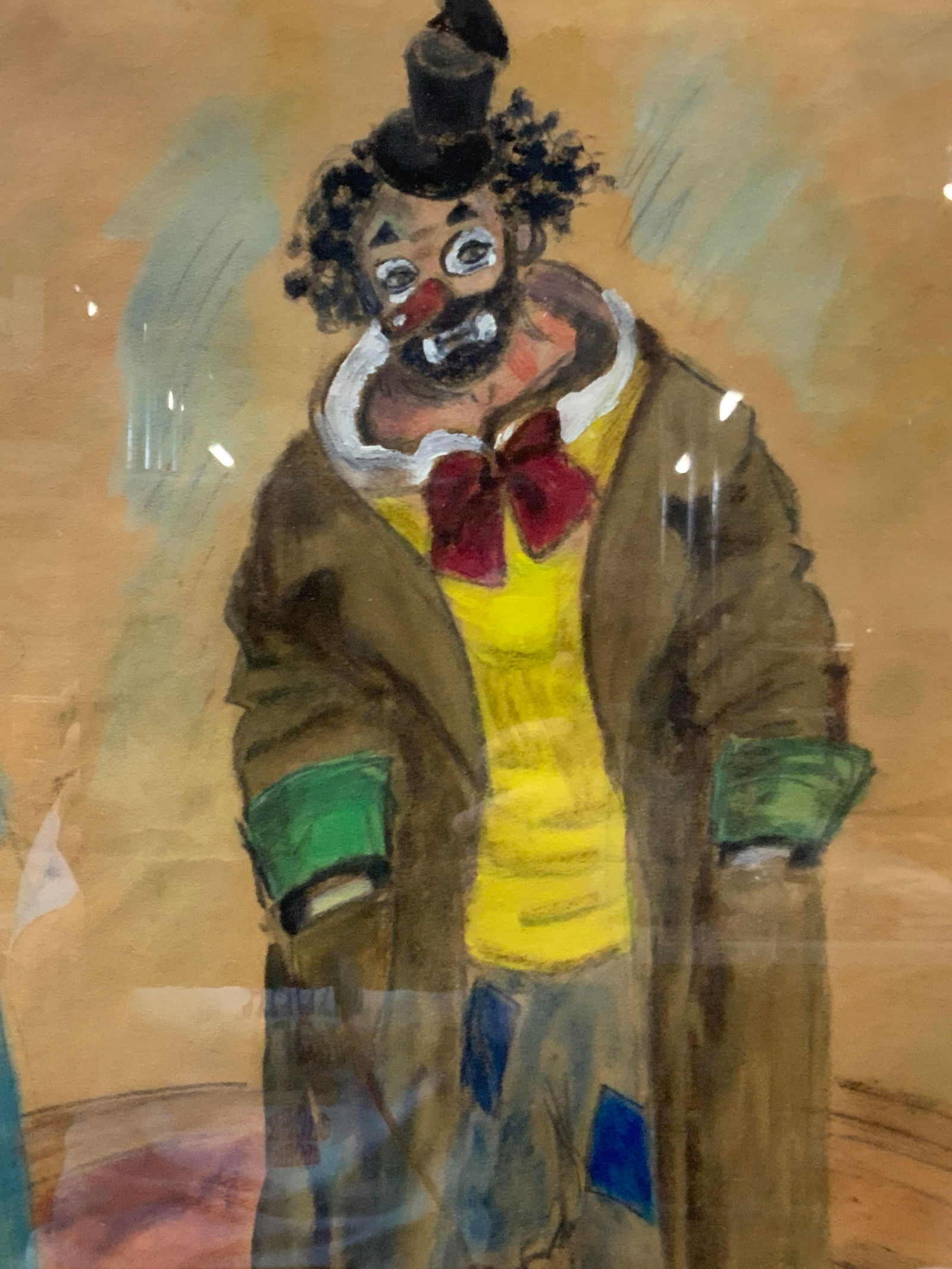 Vintage Boho Clown Pastel On Paper (1 of 8)