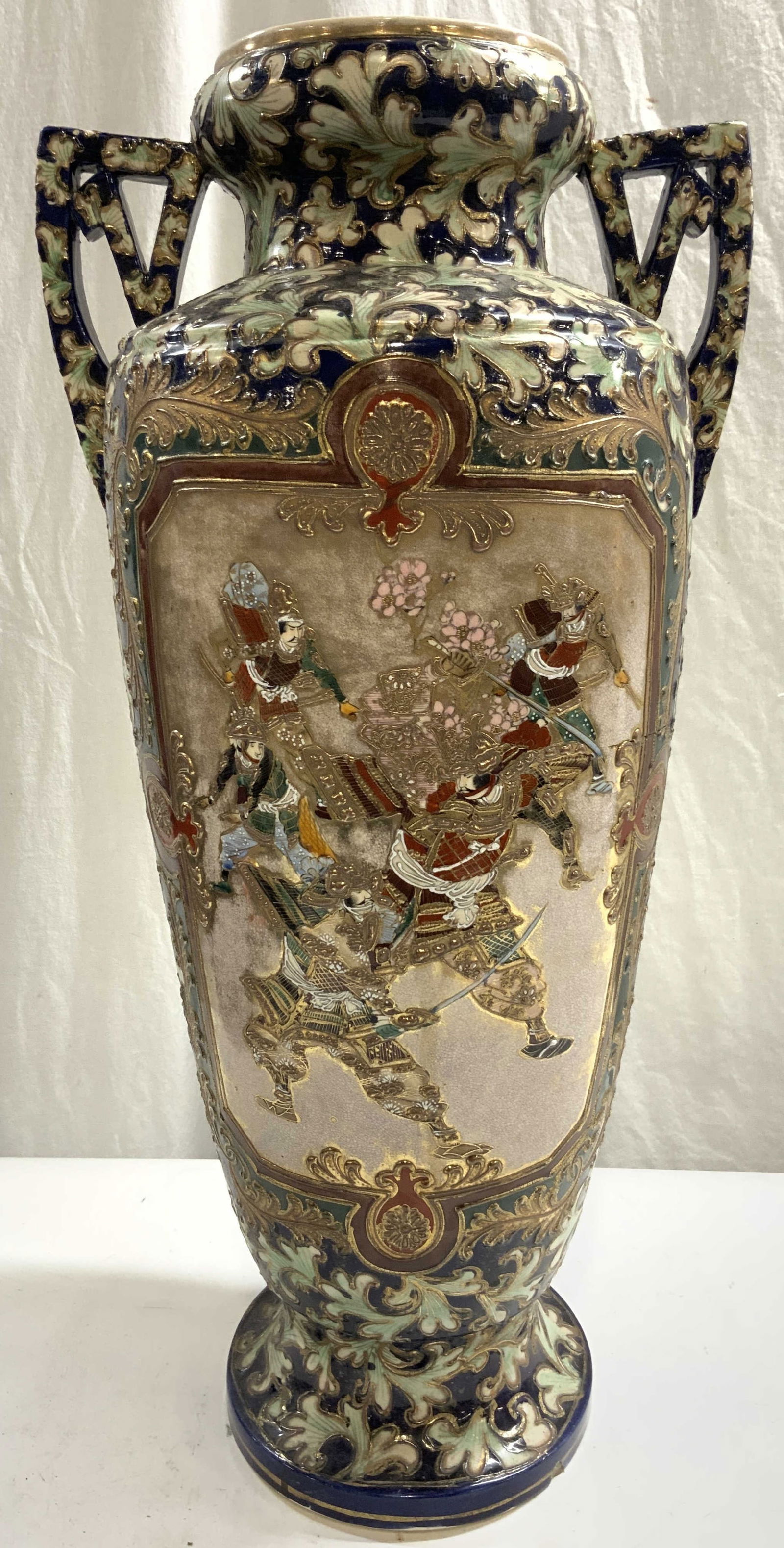 Vintage Hand Crafted Asian Ceramic Vase 25 in (1 of 8)