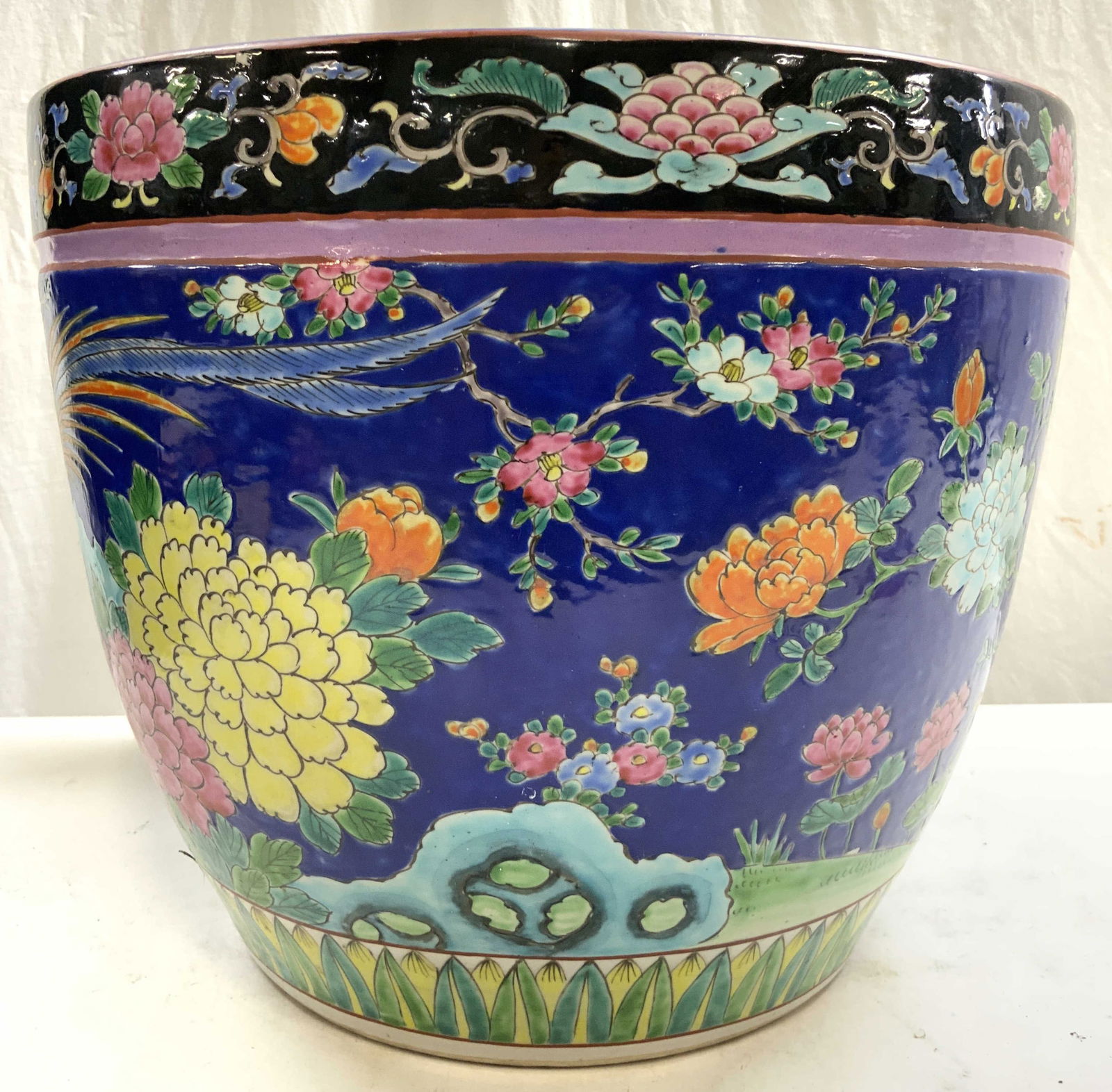 Vintage Hand Painted Asian Jardiniere (1 of 10)