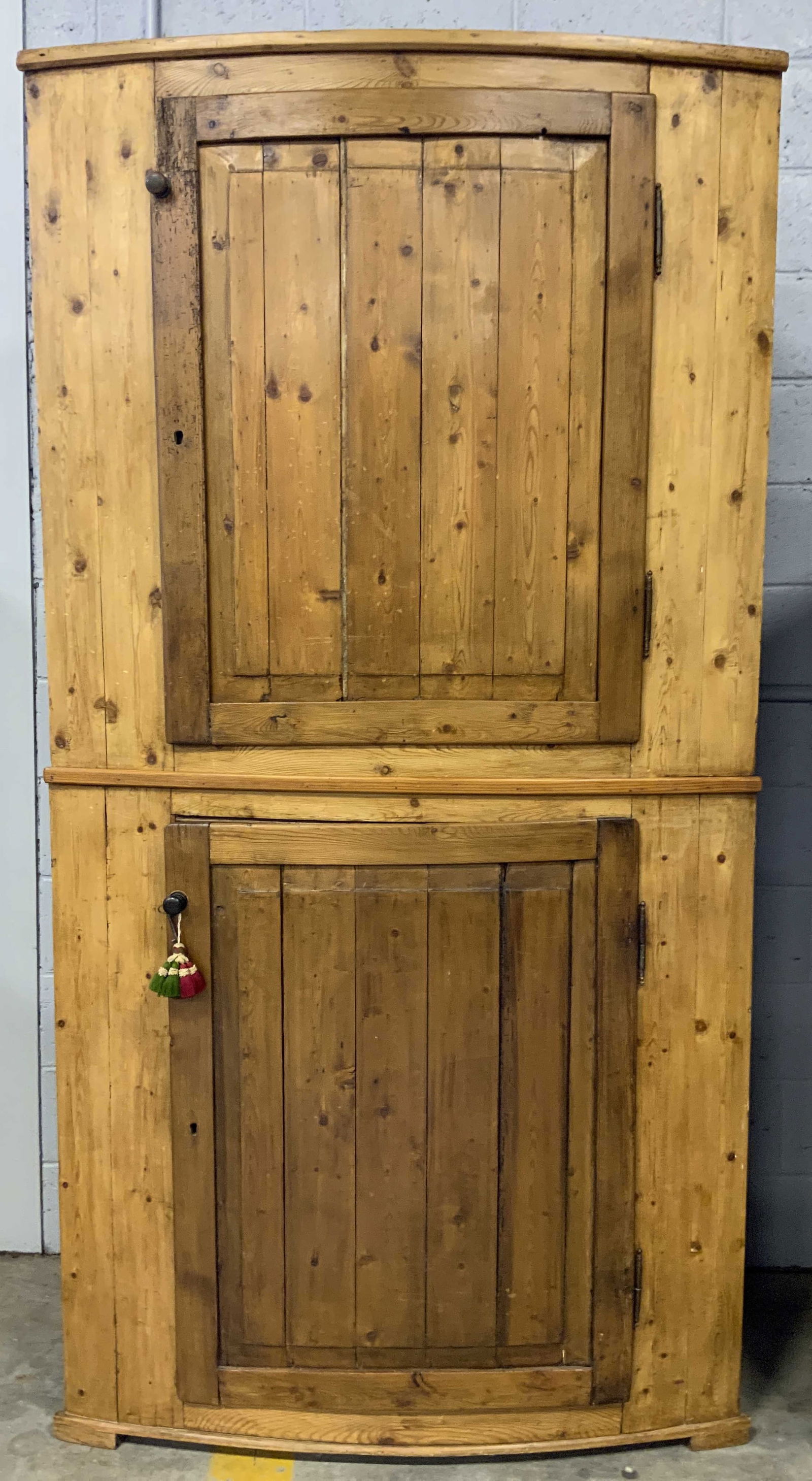 Antique Dutch Pine Corner Cupboard C 19th C (1 of 10)