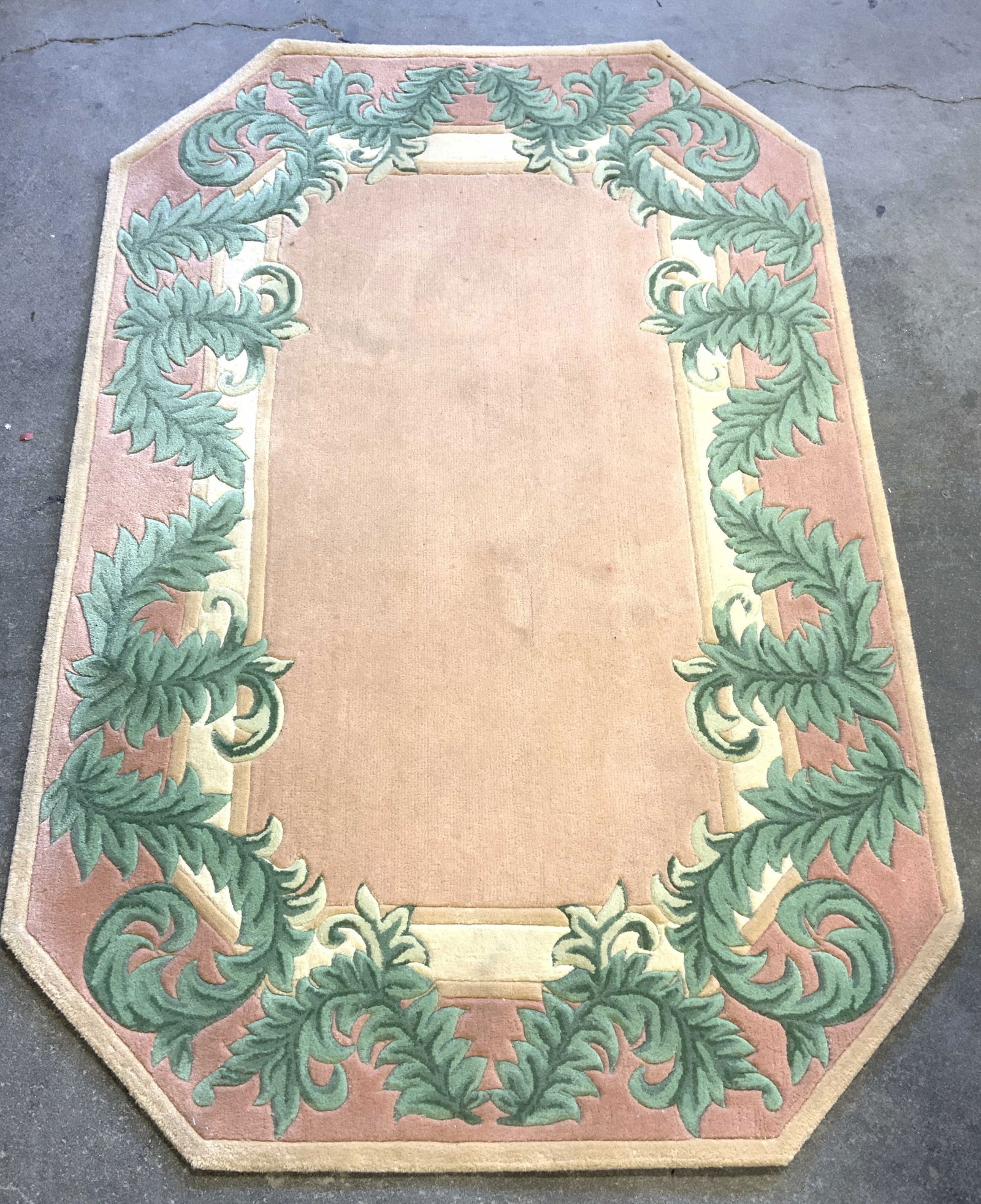 Vtg Custom Chinese Art Deco Wool Pile Rug (1 of 6)