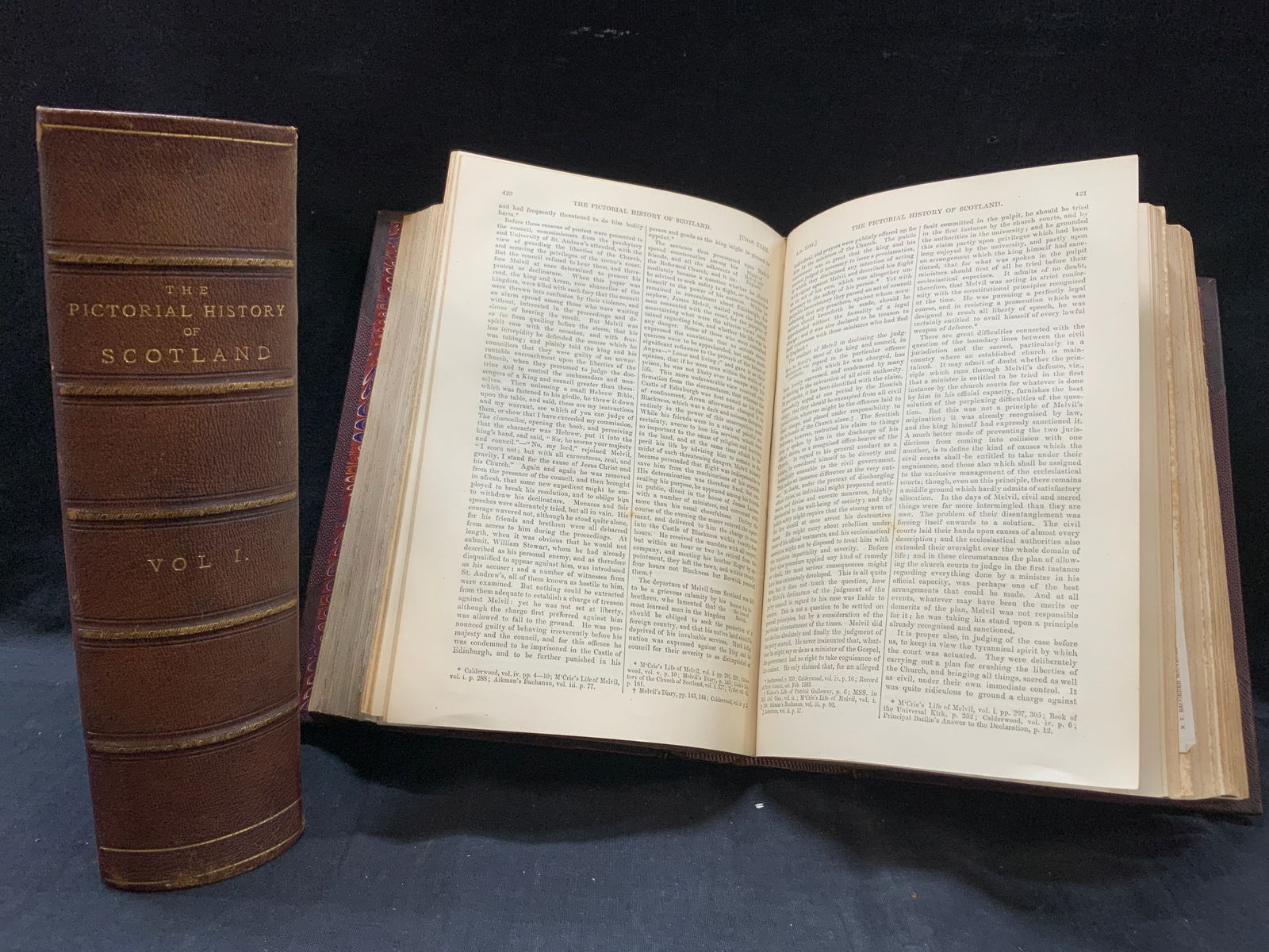 1859 Pictorial History Of Scotland 1 & 2 Books (1 of 11)