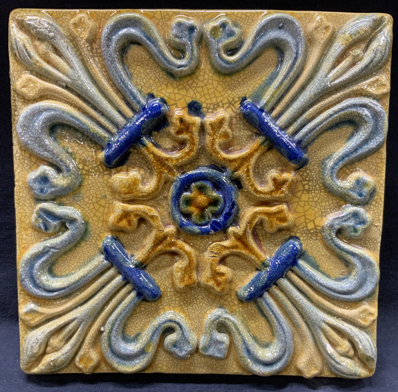 Vintage Hand Crafted Ceramic Art Tile (1 of 8)