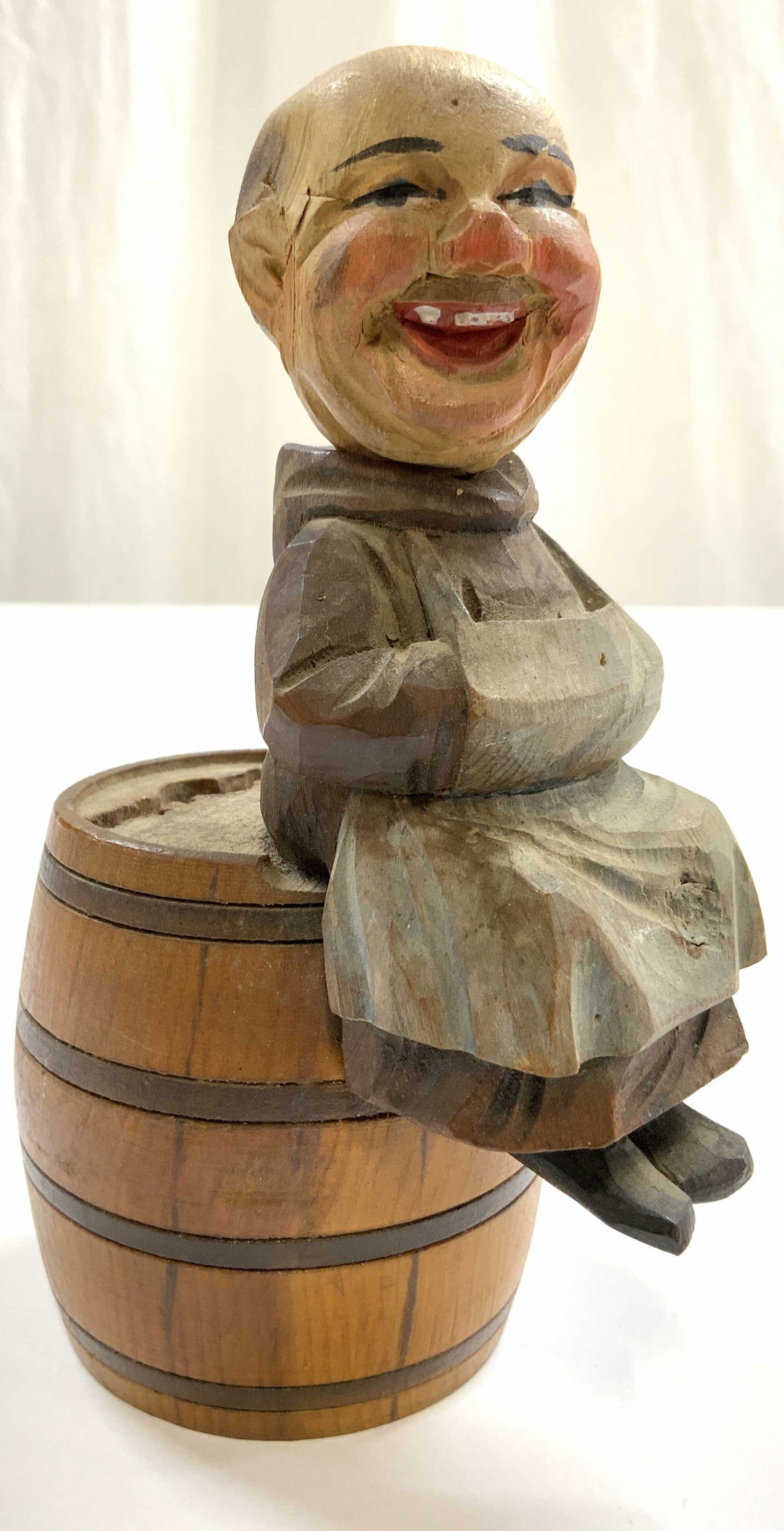 ANRI Italian Carved Wood Happy Monk Bottle Opener (1 of 6)