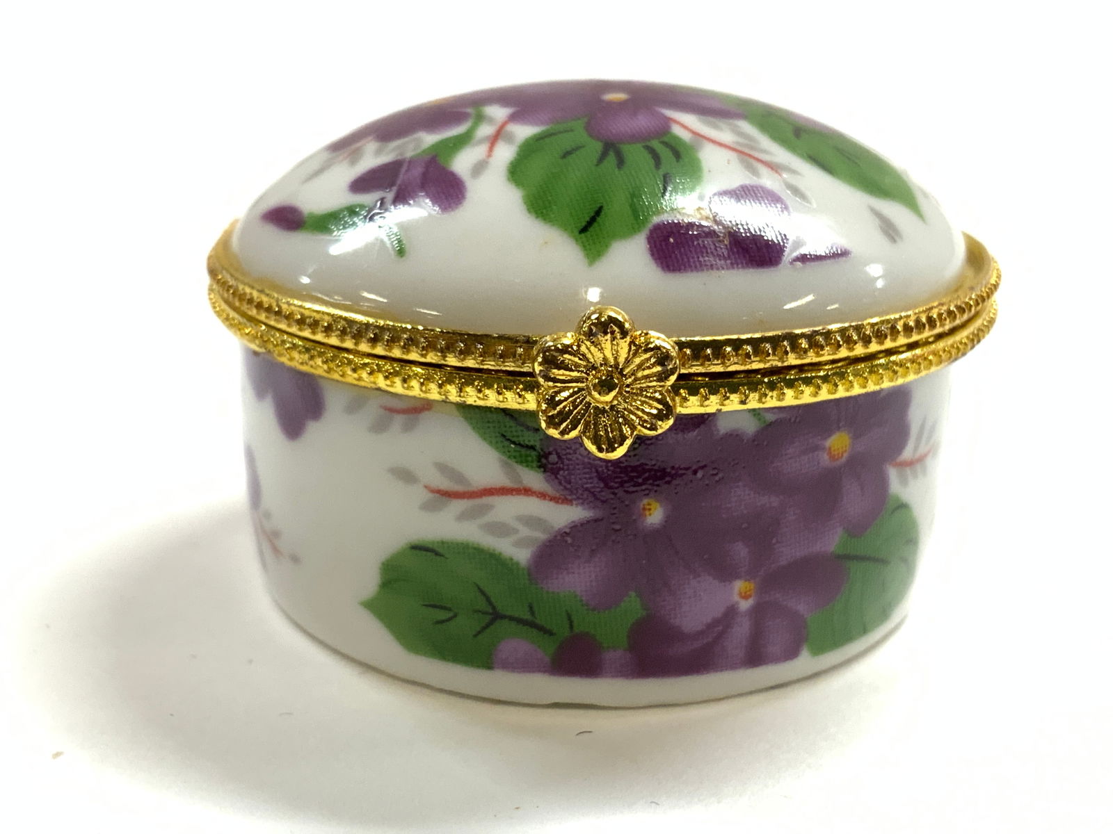 Lidded Floral Porcelain Pill Box (1 of 6)