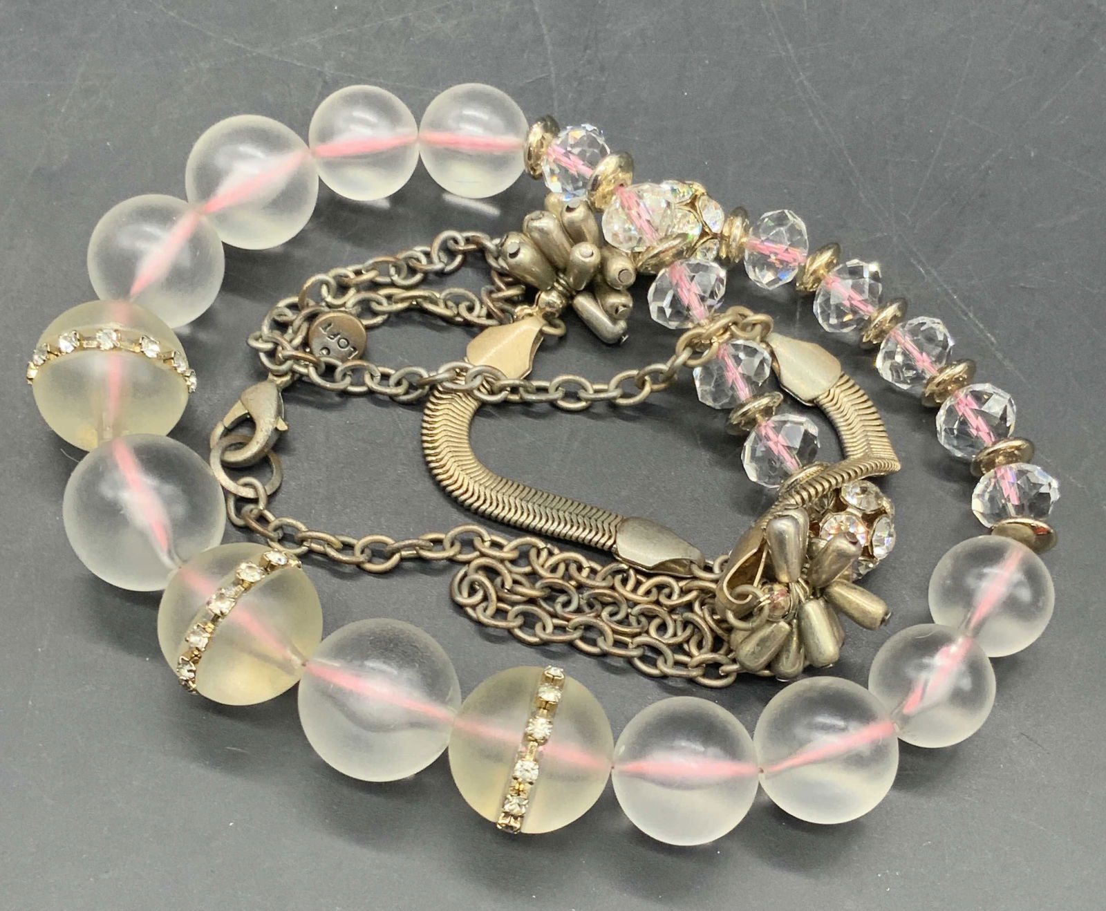 ANN TAYLOR LOFT Adjustable Crystal Beaded Necklace (1 of 11)