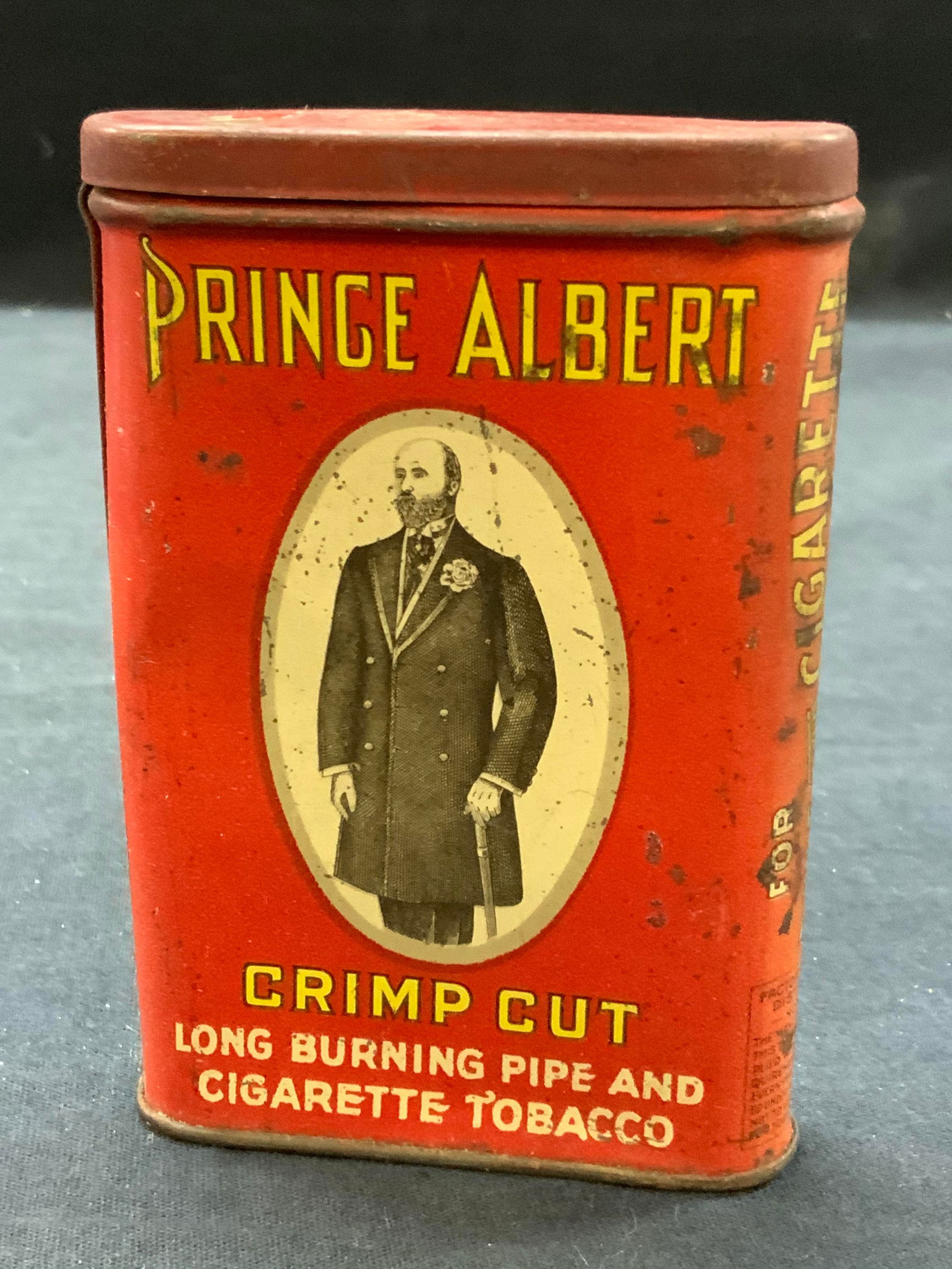 Antq Prince Albert Crimp Cut Tobacco Tin, 1907 (1 of 7)