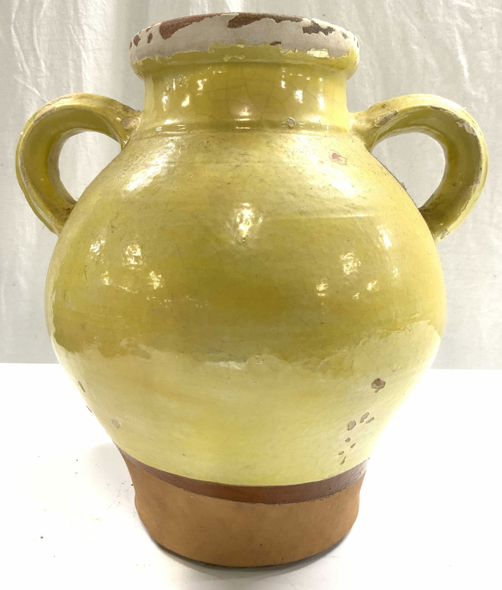 Vntg Glazed Ceramic Jug Vase Vessel w Handles (1 of 7)