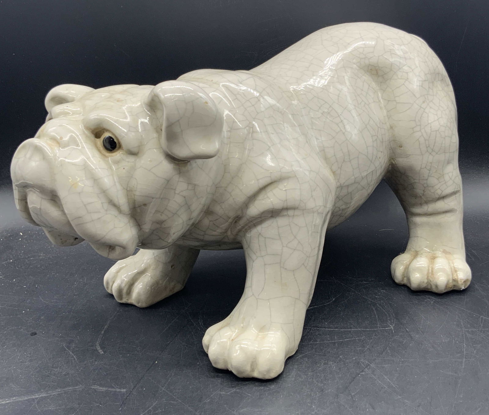 Signed Vintage Ceramic Dog Figural Statue (1 of 8)