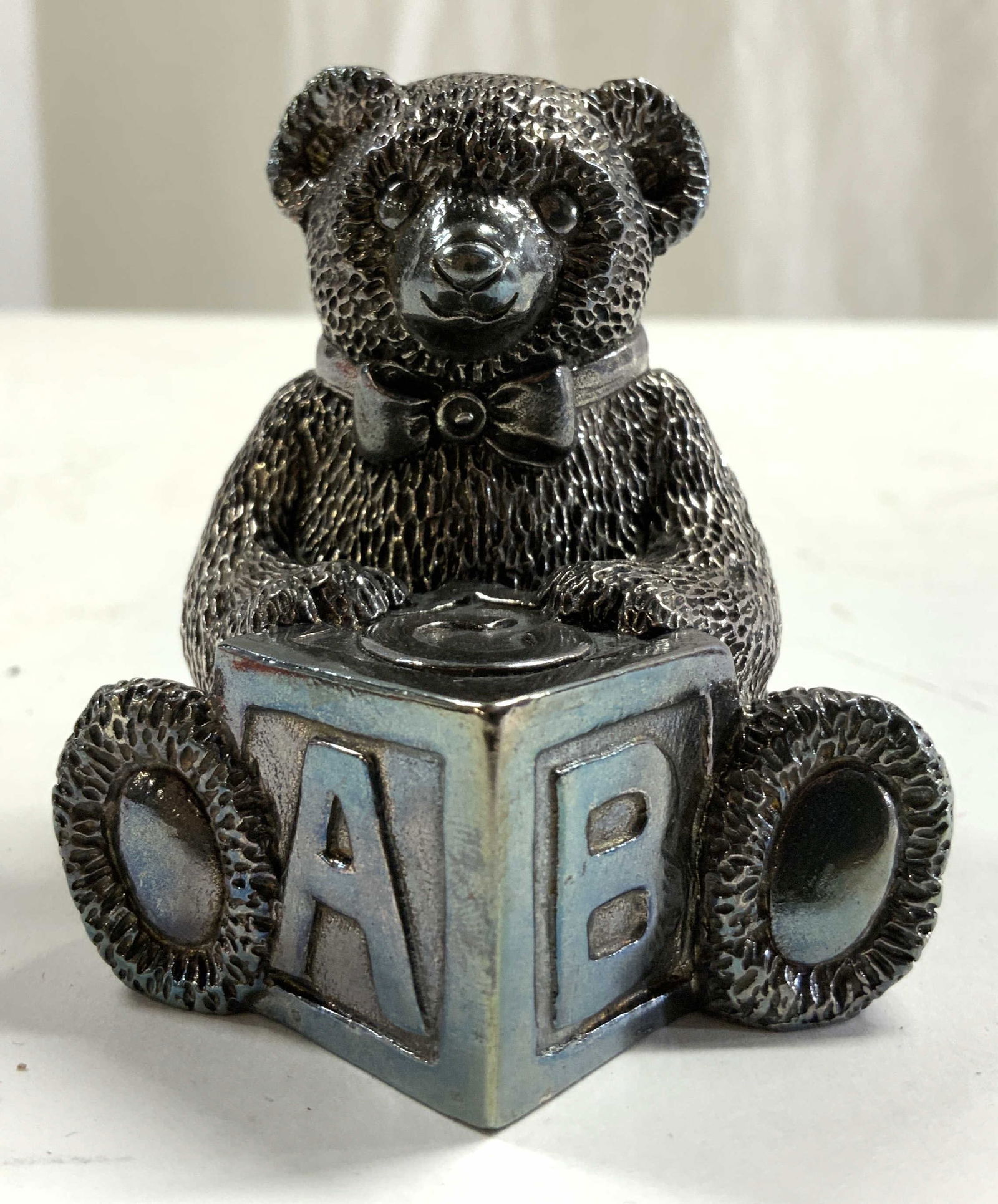 REED & BARTON Silver Plate Teddy Bear Music Box (1 of 6)