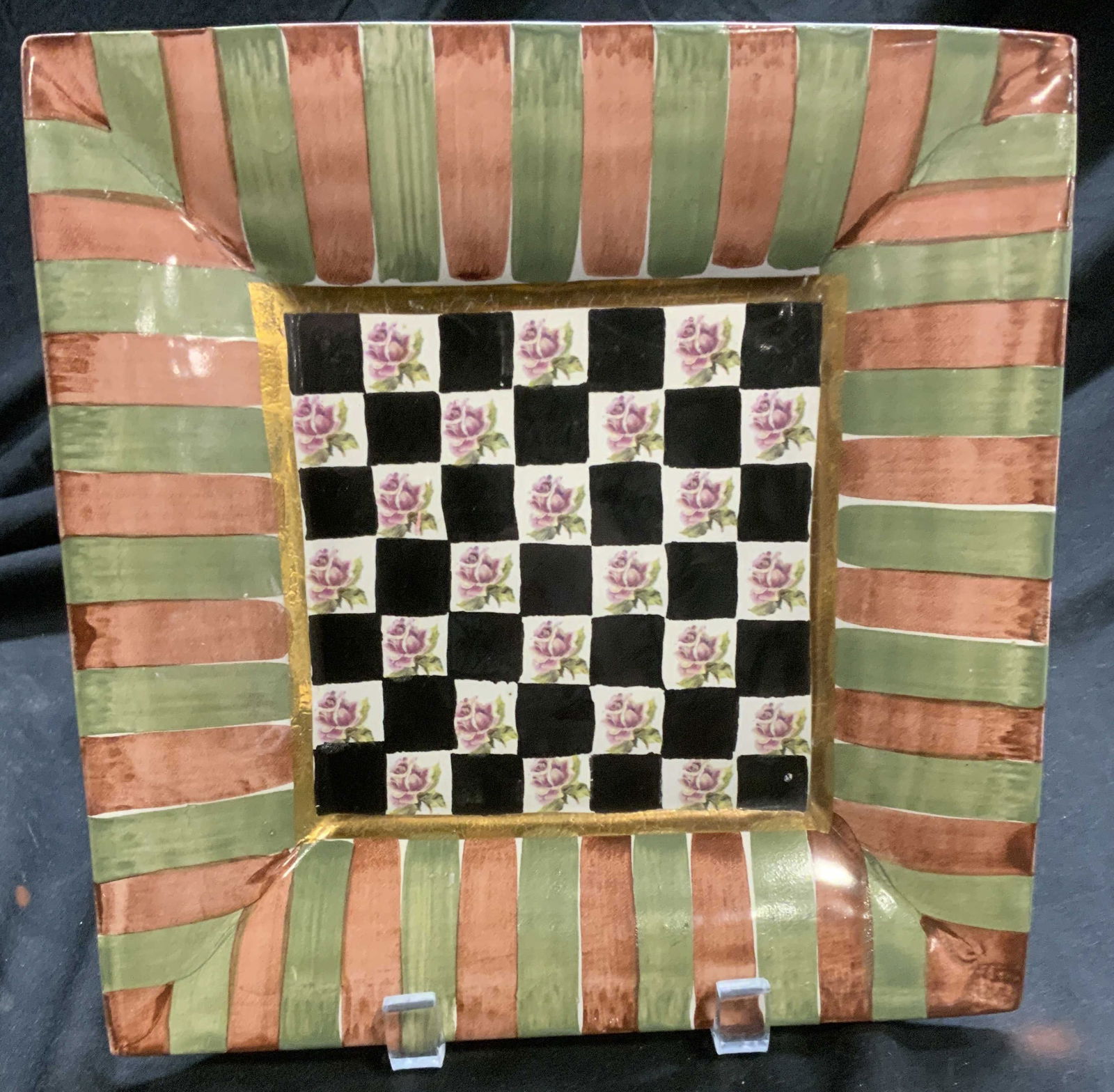 MACKENZIE-CHILDS Hand Painted Ceramic Dish (1 of 7)