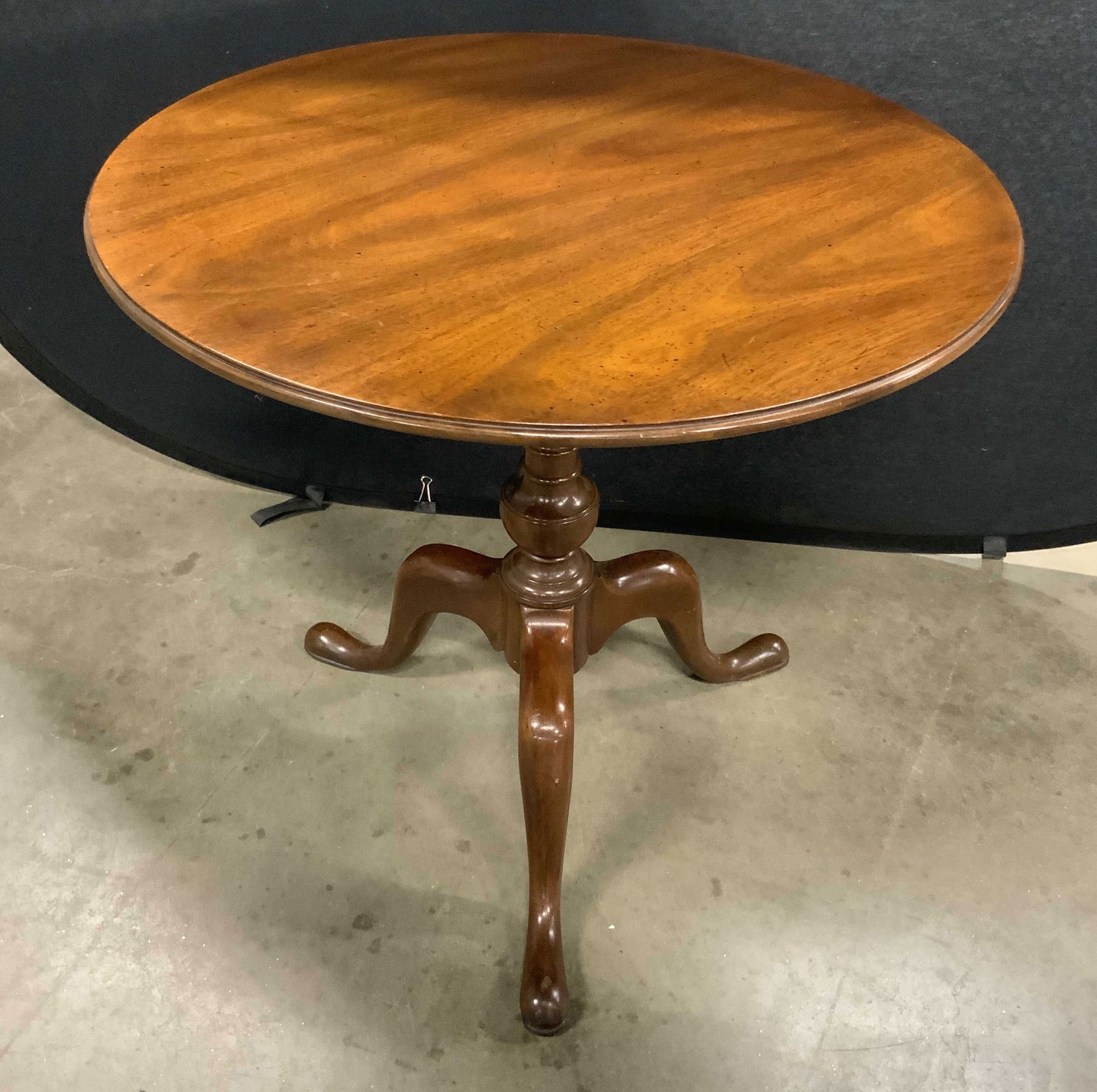 Vintage Round Tripod Pedestal Side Table (1 of 9)