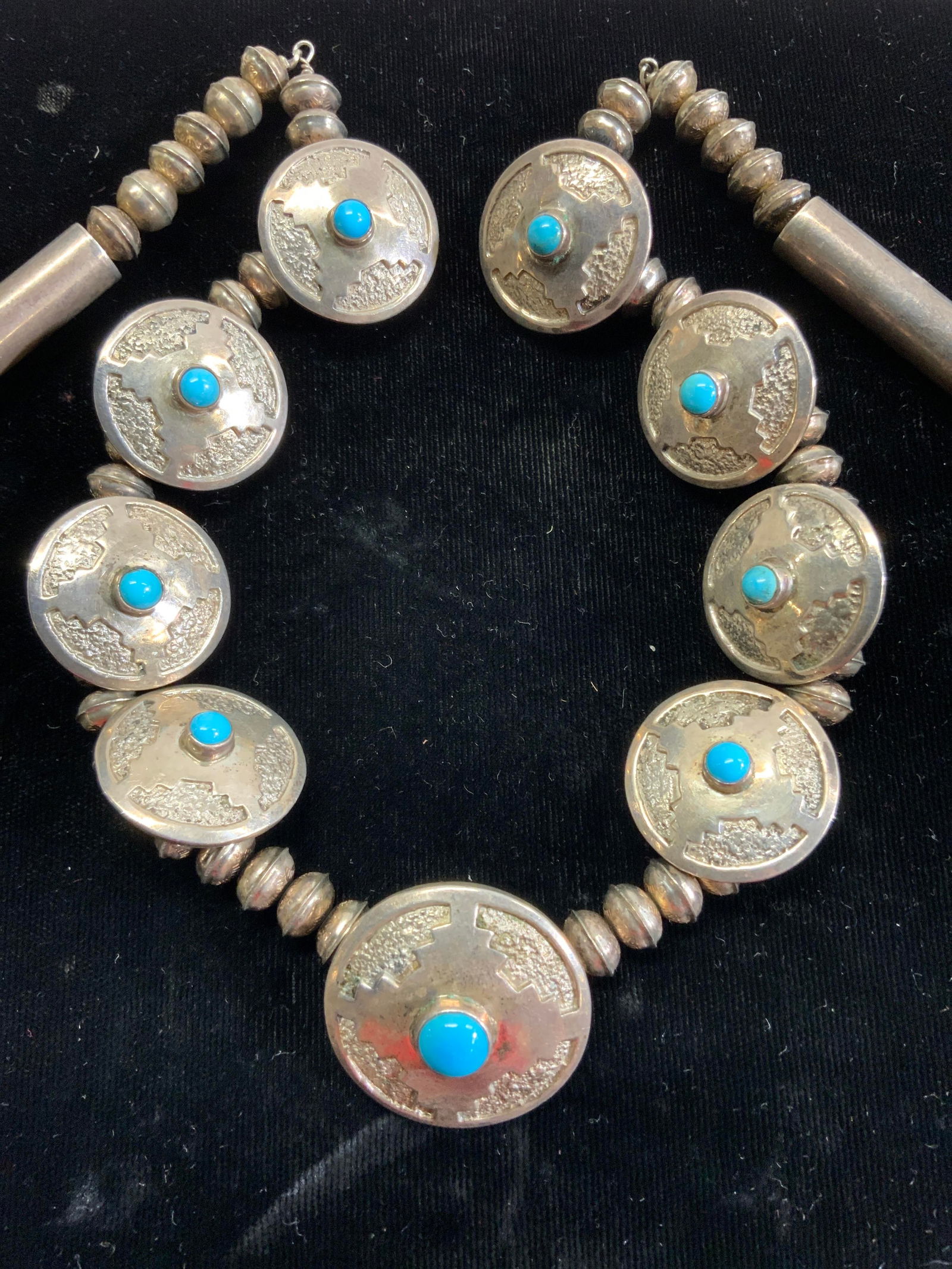 DL Sterling Silver & Turquoise Artisanal Necklace (1 of 7)