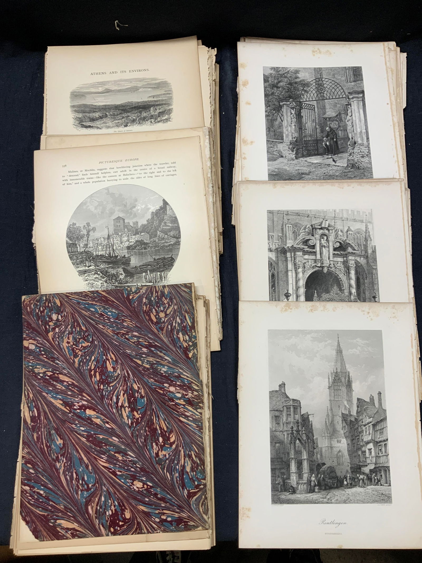 Antq Picturesque Illustrated Etching Book (1 of 11)