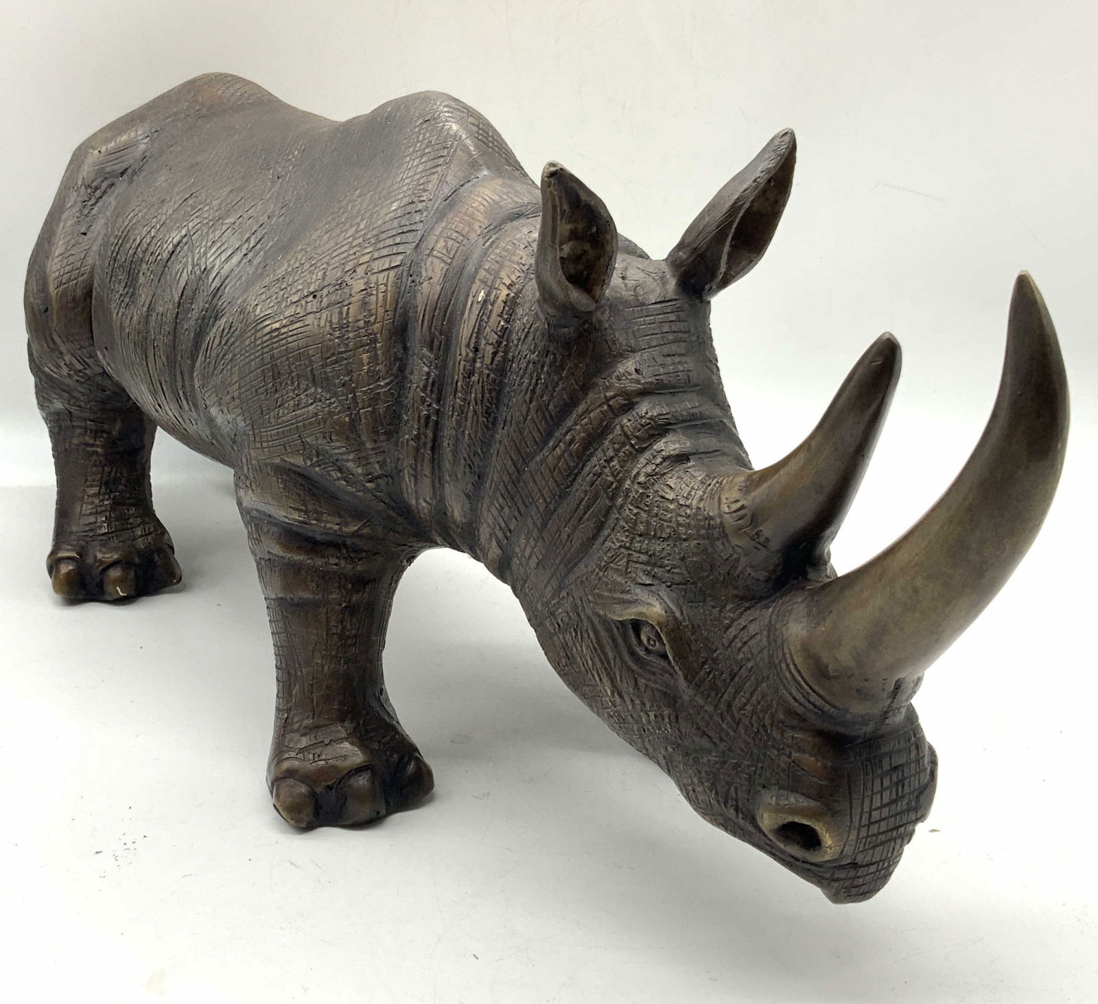 Cast Bronze Rhino Sculpture (1 of 12)