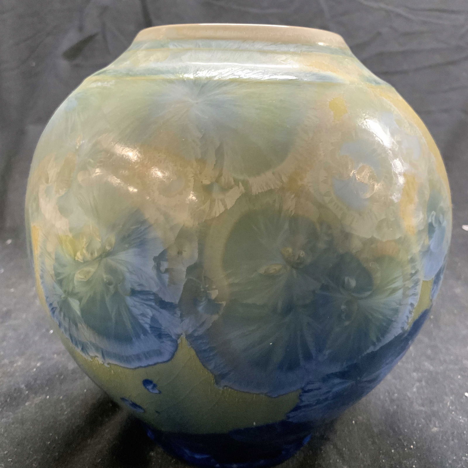 Ceramic Crystalline Glazed Pottery Olla Pot Vase (1 of 6)