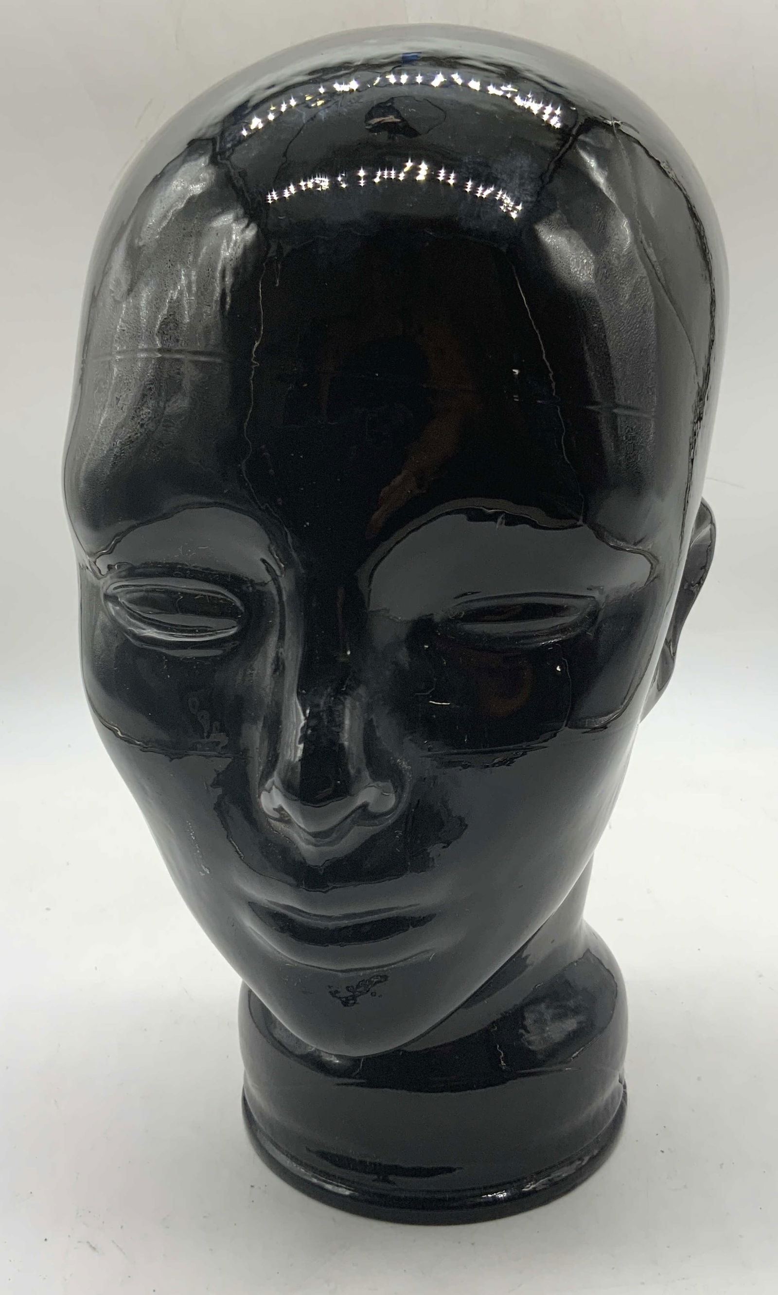 Vintage Black Glass Mannequin Head (1 of 12)