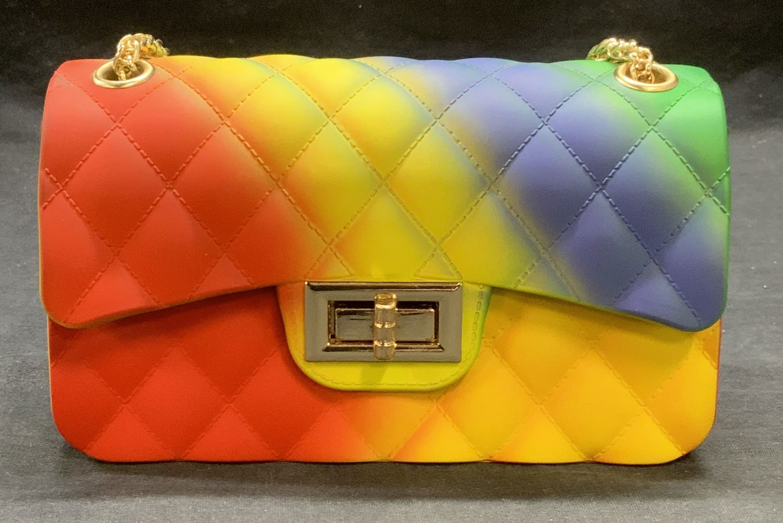 Multi Color Rainbow Handbag (1 of 6)