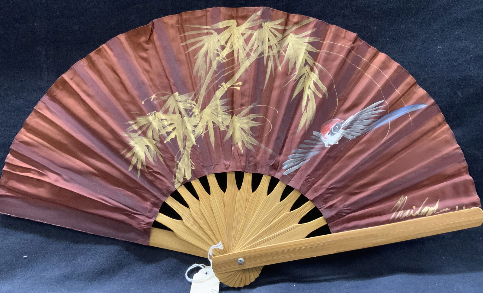 Sgd Hand Painted Bird Fan (1 of 8)
