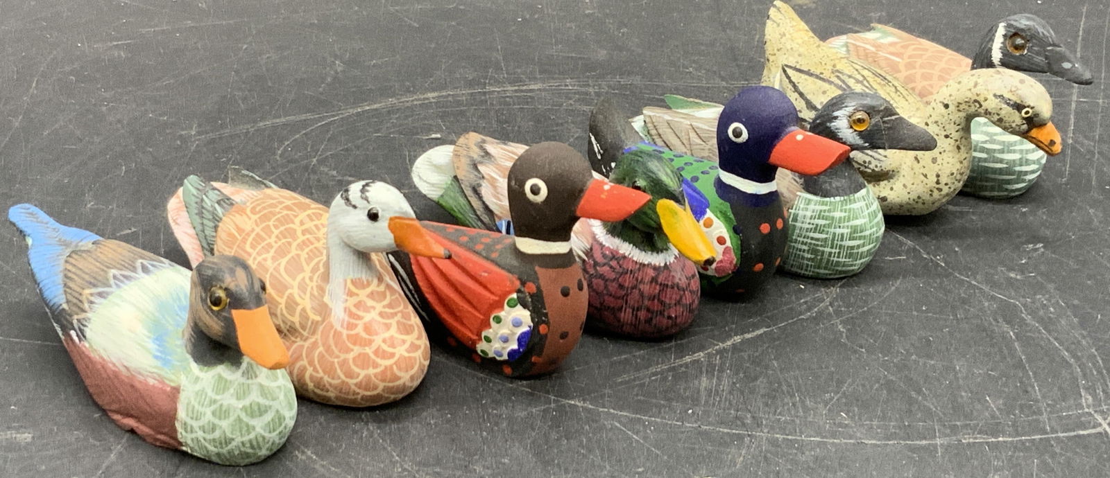 Lot 8 Handmade Hand Painted Duck Figurals (1 of 9)