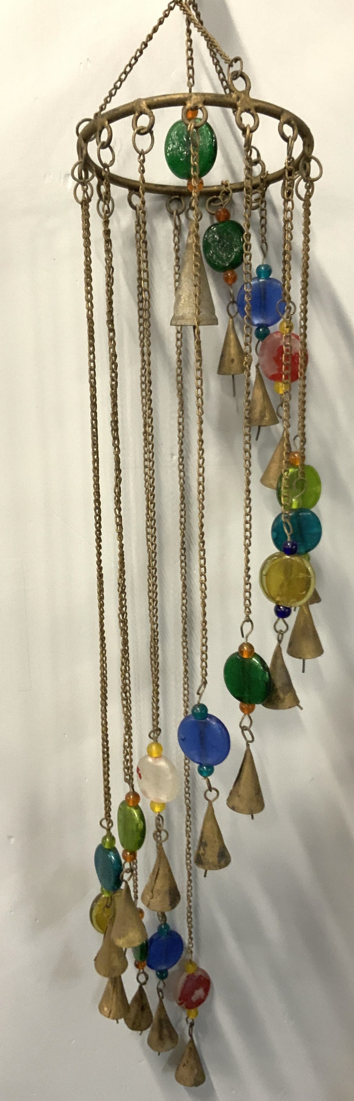 Crafted Glass & Metal Wind Chime 28inL (1 of 10)