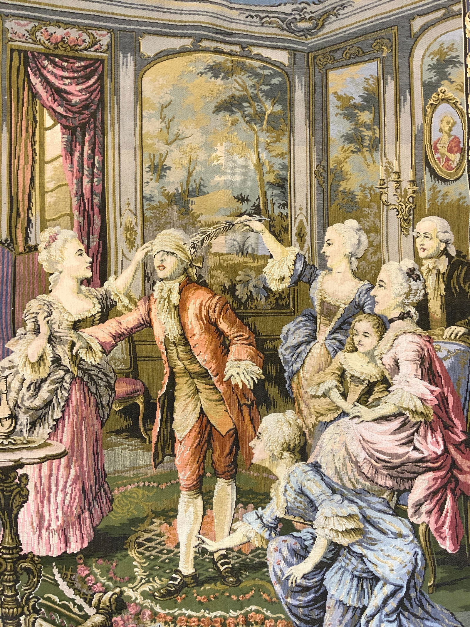 Vintage French Needlepoint Wall Tapestry (1 of 7)