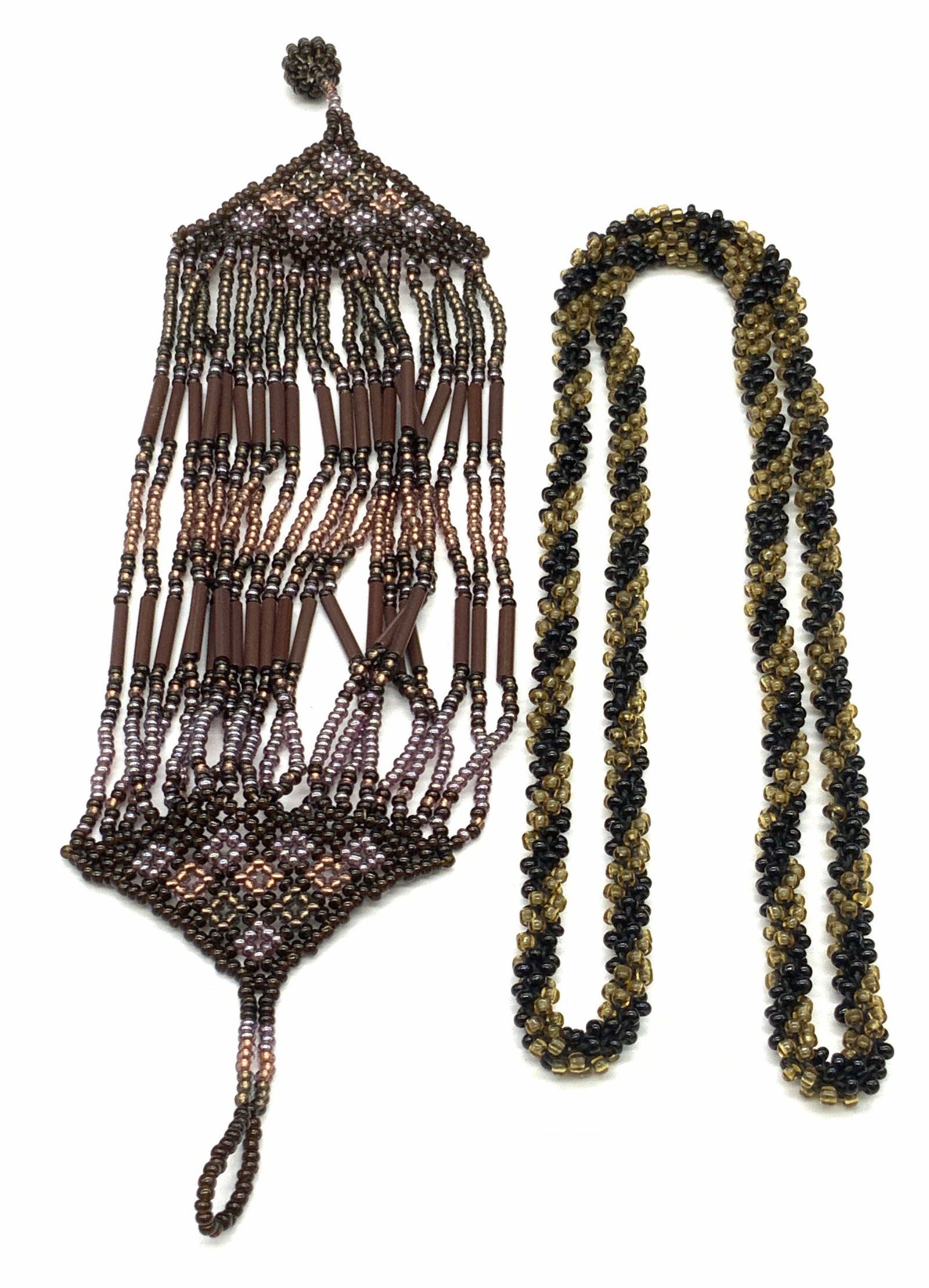 Lot 2 Seed Beaded Necklace & Bracelet, Jewelry (1 of 8)