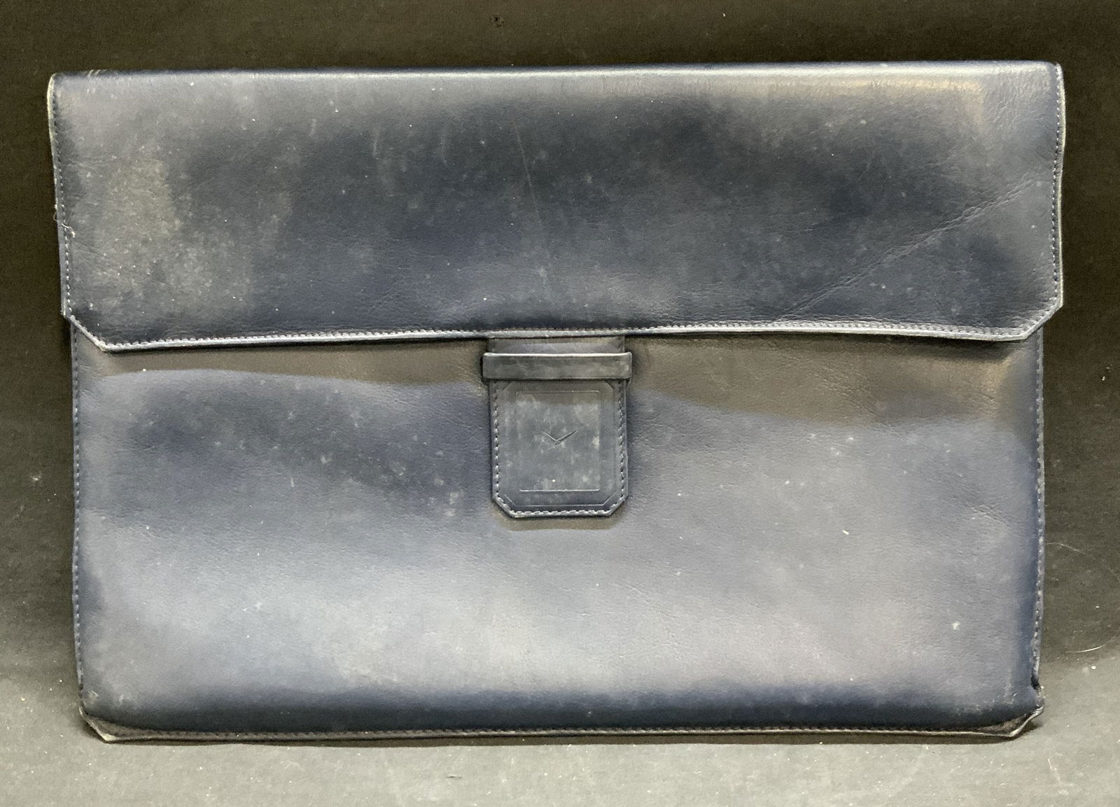 Piaget Blue Leather Envelope Clutch (1 of 7)