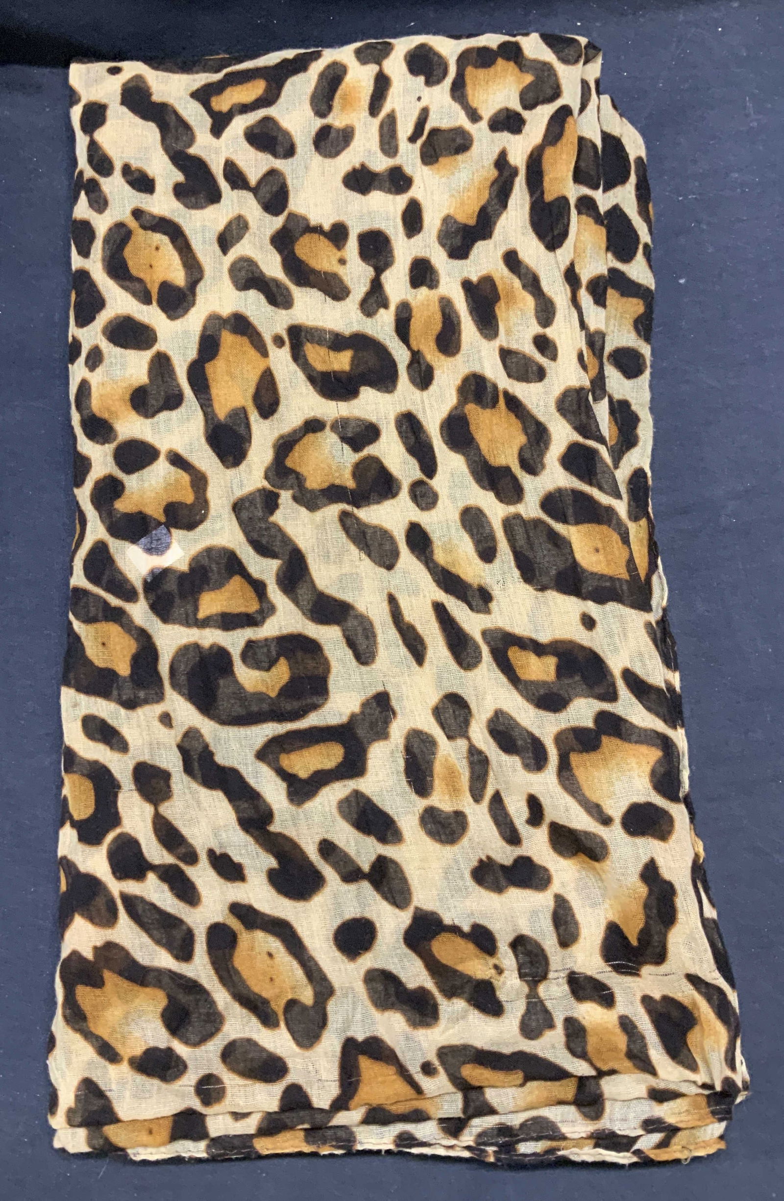 Tan Leopard Print Cotton Scarf (1 of 6)