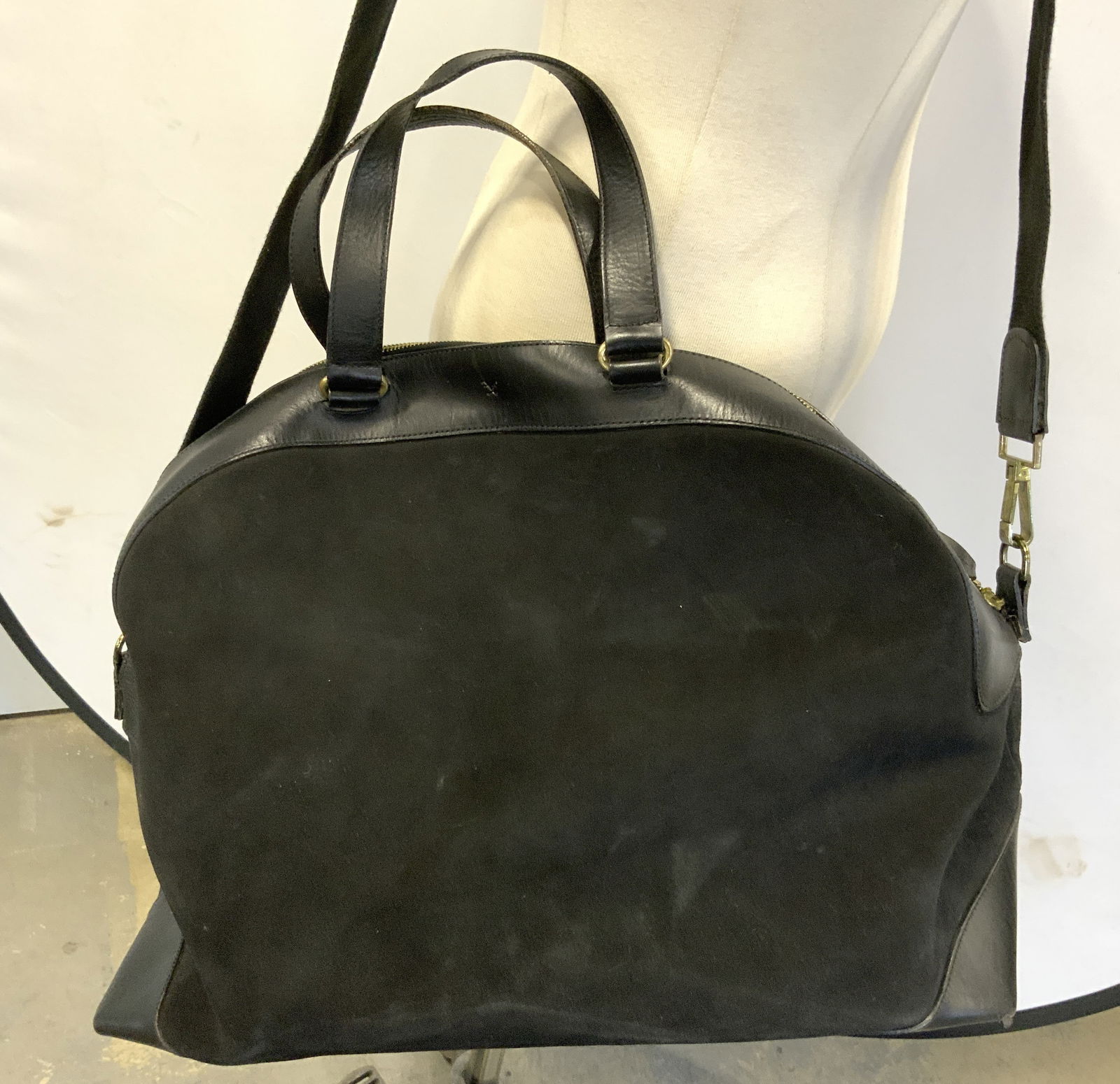 Vintage Suede & Leather Travel Bag (1 of 6)