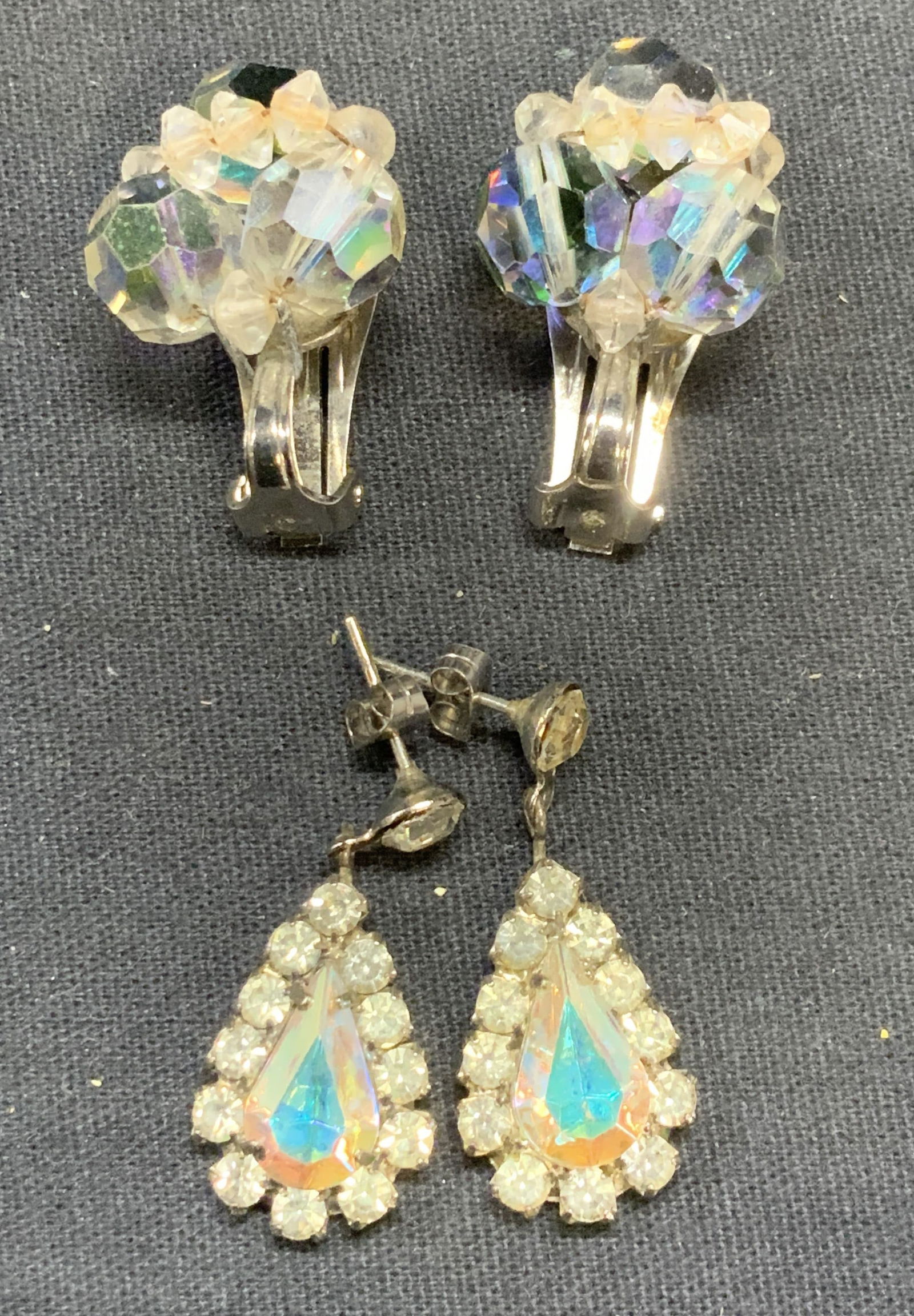 Lot 2 Crystal Drop & Stud Earrings (1 of 6)