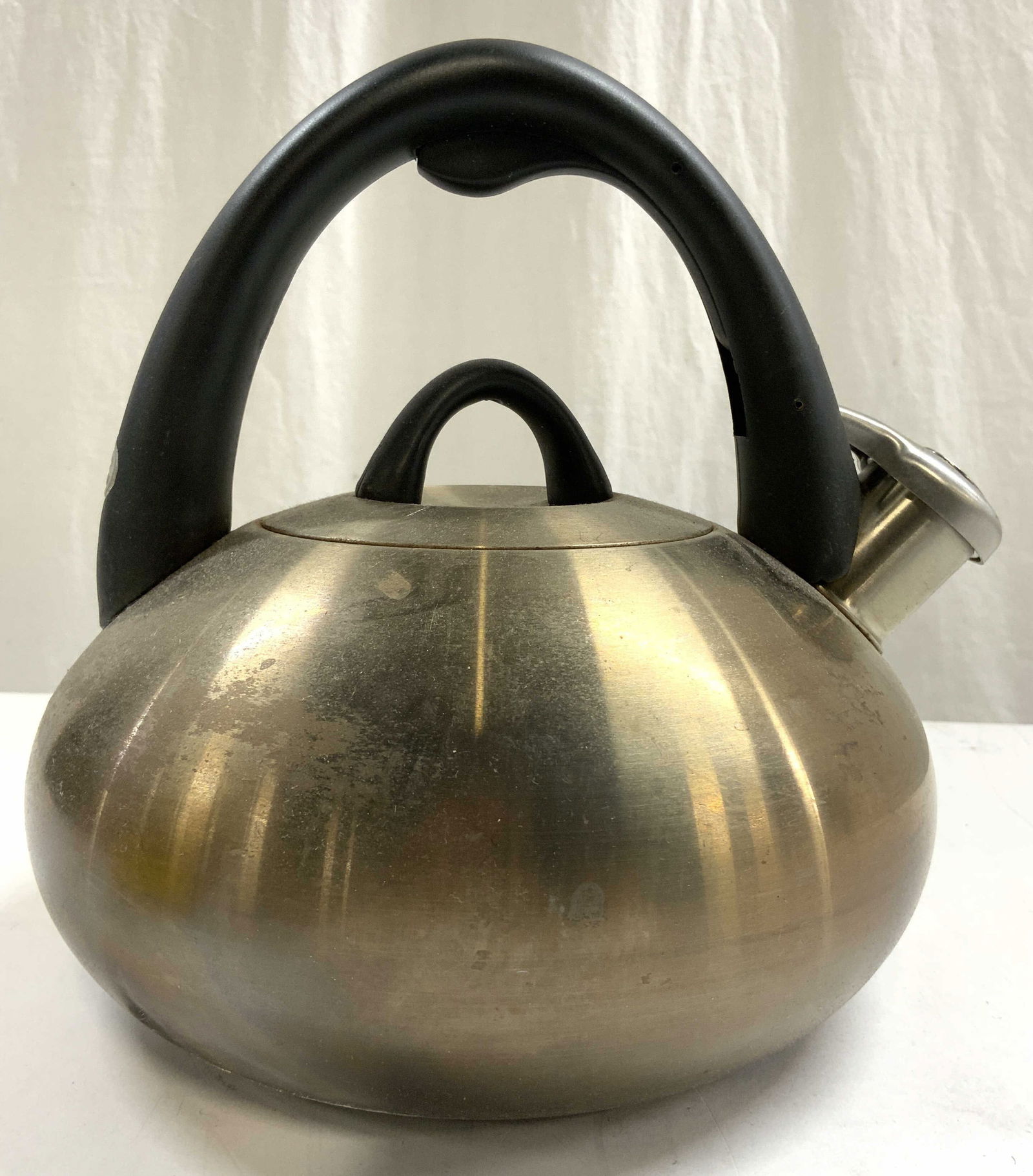 CALPHALON 2QT Brush Metal Teapot W Lid (1 of 9)