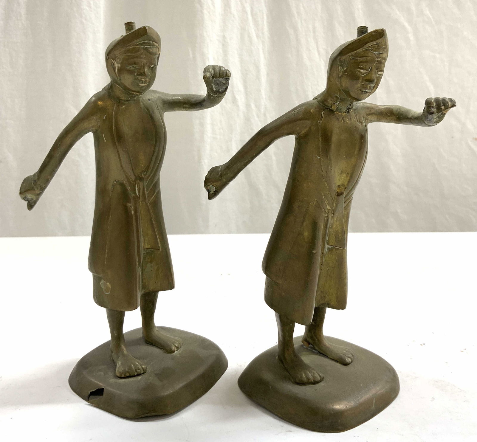 Pair Vintage Asian Brass Figurals (1 of 7)