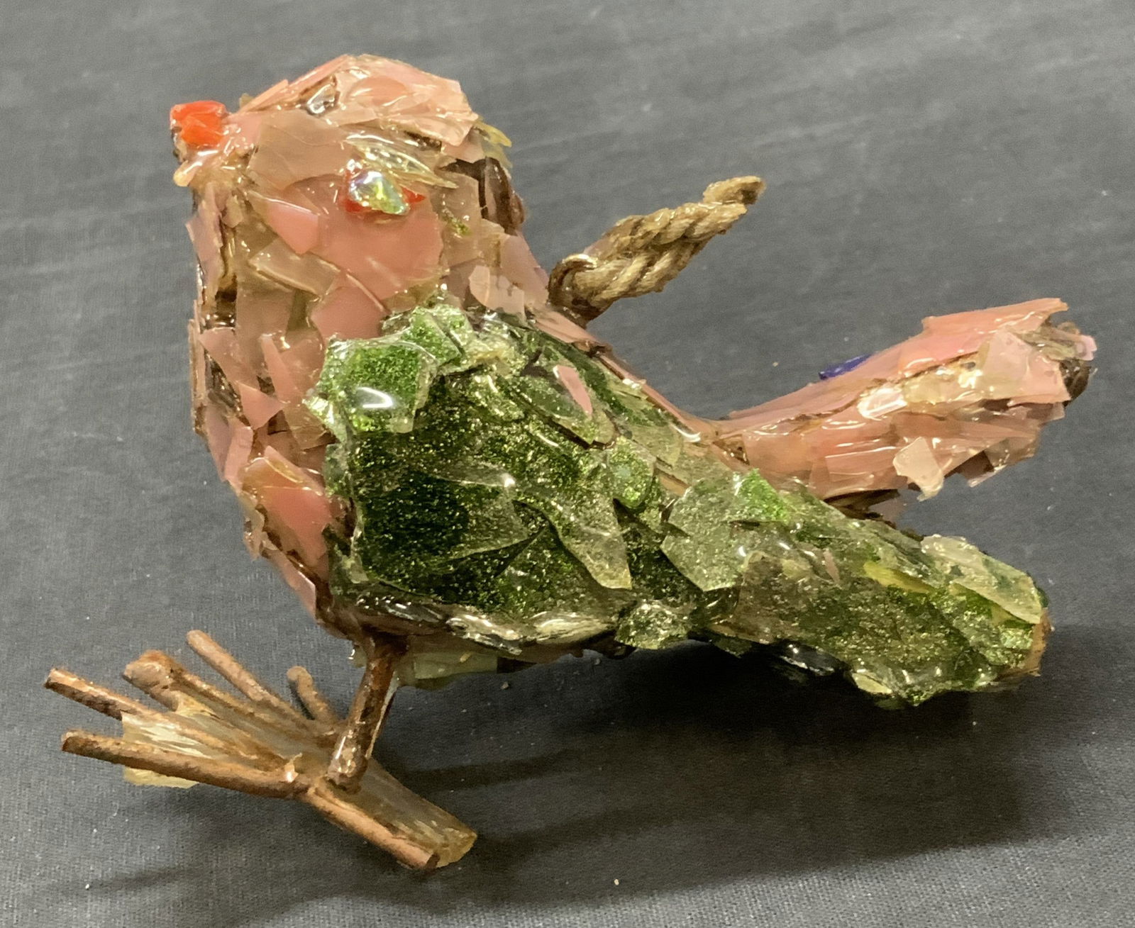 Handmade Pink  & Green Bird Figural (1 of 6)