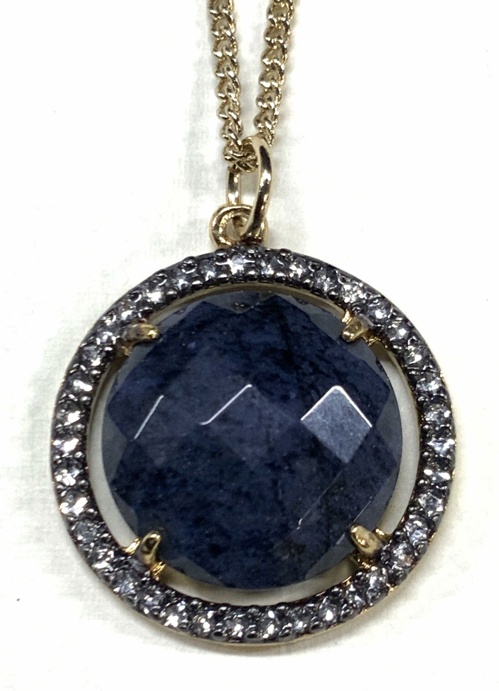 Banana Republic Gold Tn Stone Necklace, NWT (1 of 6)