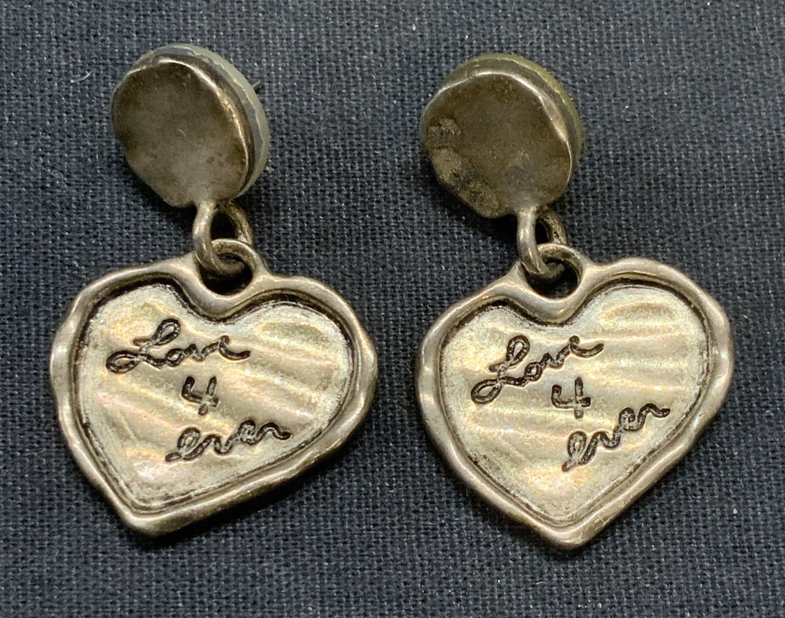 Vintage C Stein Heart Love 4 Ever Earrings (1 of 6)