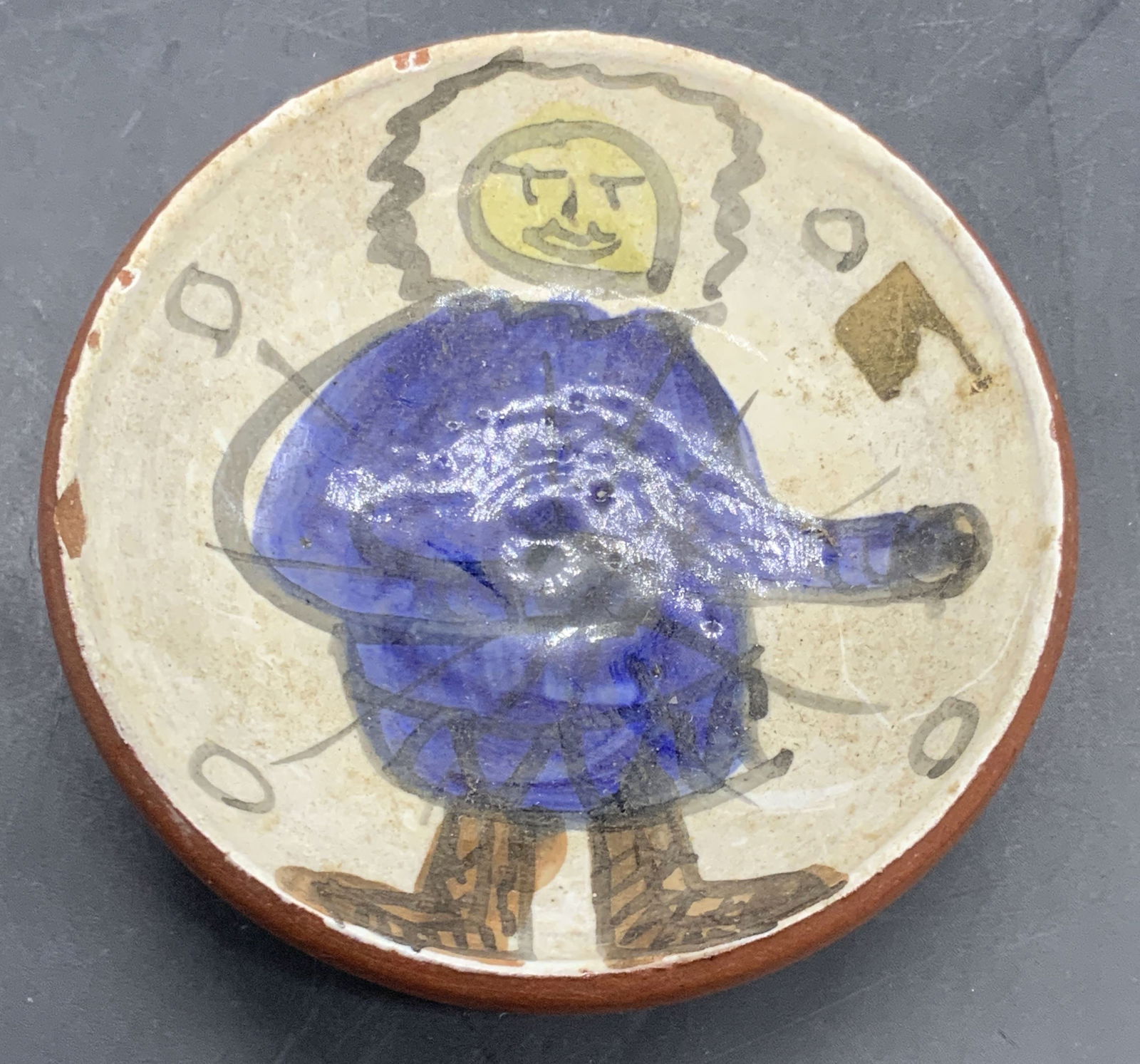 Vintage Signed Handmade Pottery Trinket Dish (1 of 8)