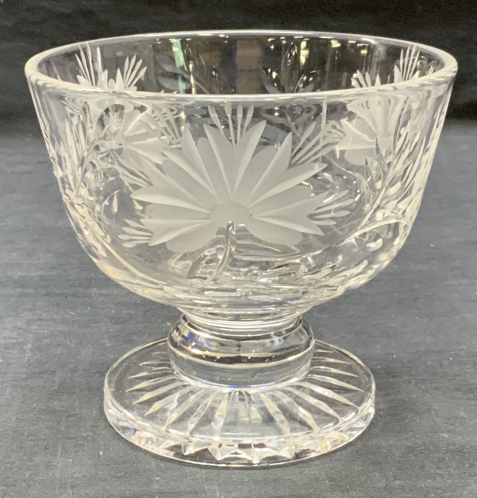 Vintage Stuart Cut Crystal Footed Bowl (1 of 7)