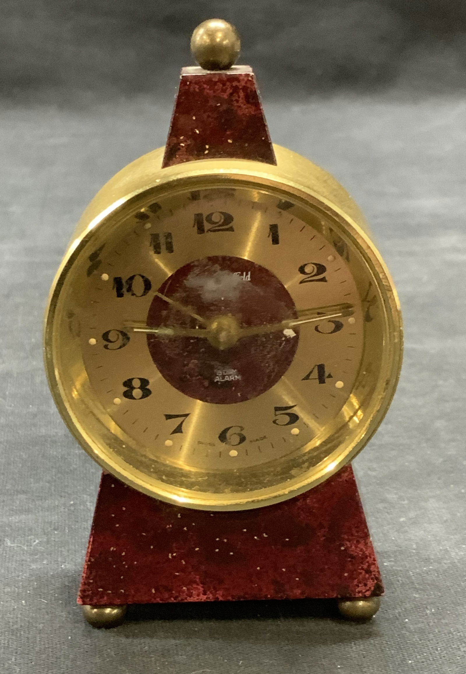 Swiza Sheffield Brass Alarm Desk Clock (1 of 7)