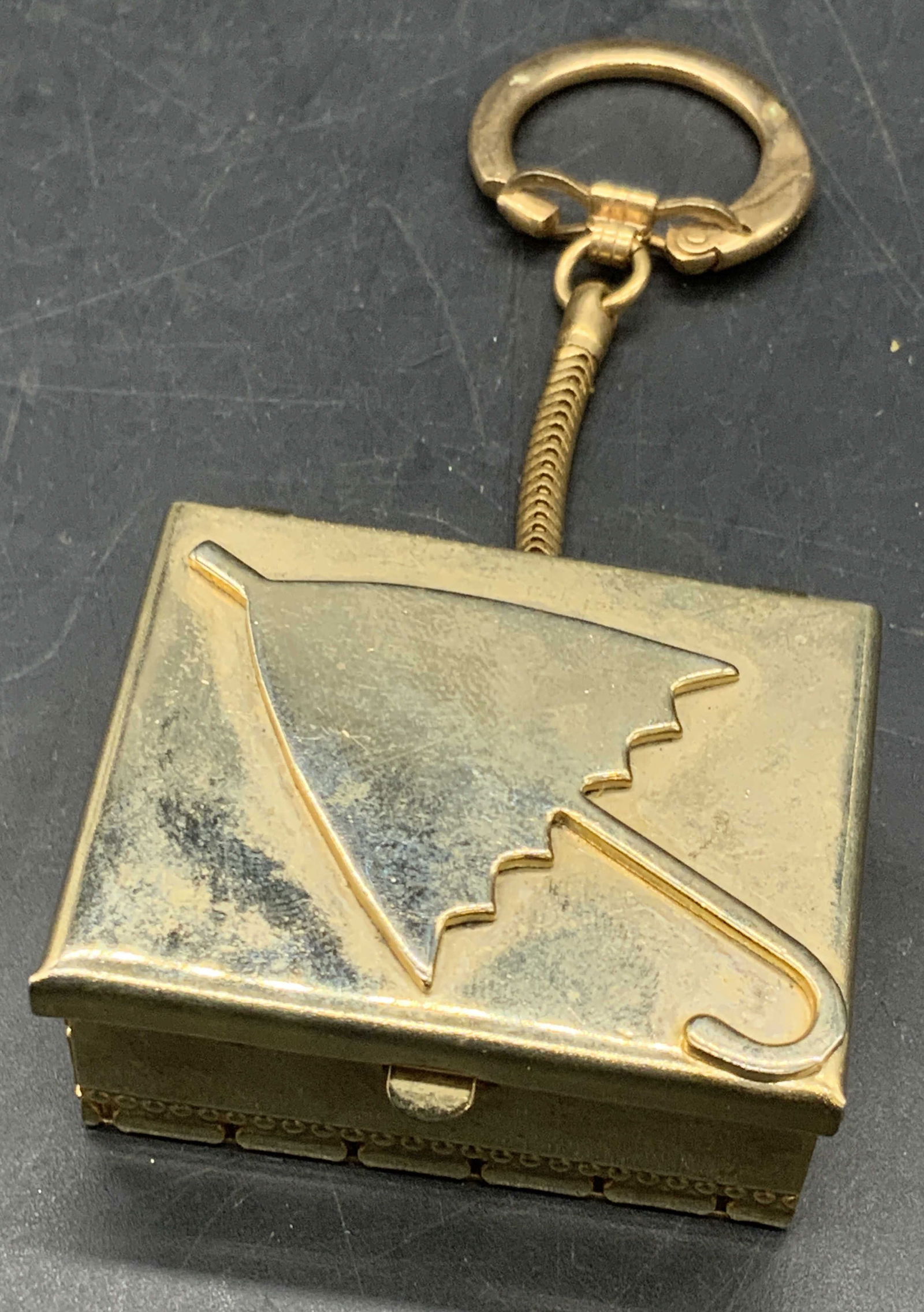 Vintage Umbrella Motif Pill Box Key Chain (1 of 9)