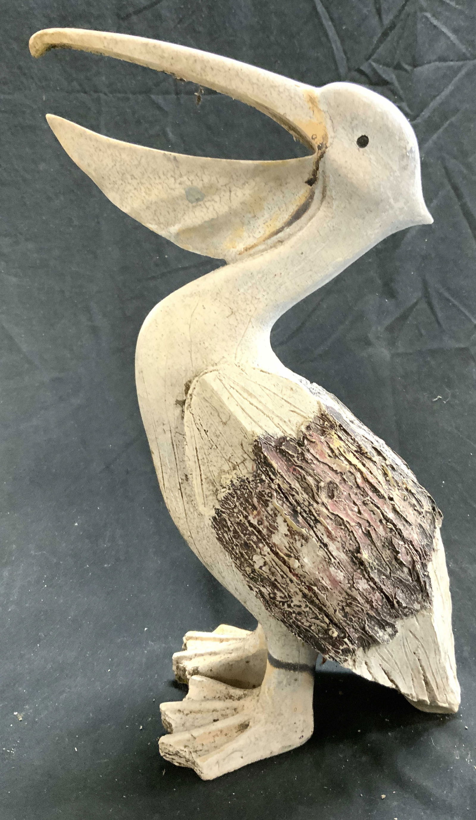Carved Wooden Standing Pelican Figure (1 of 7)