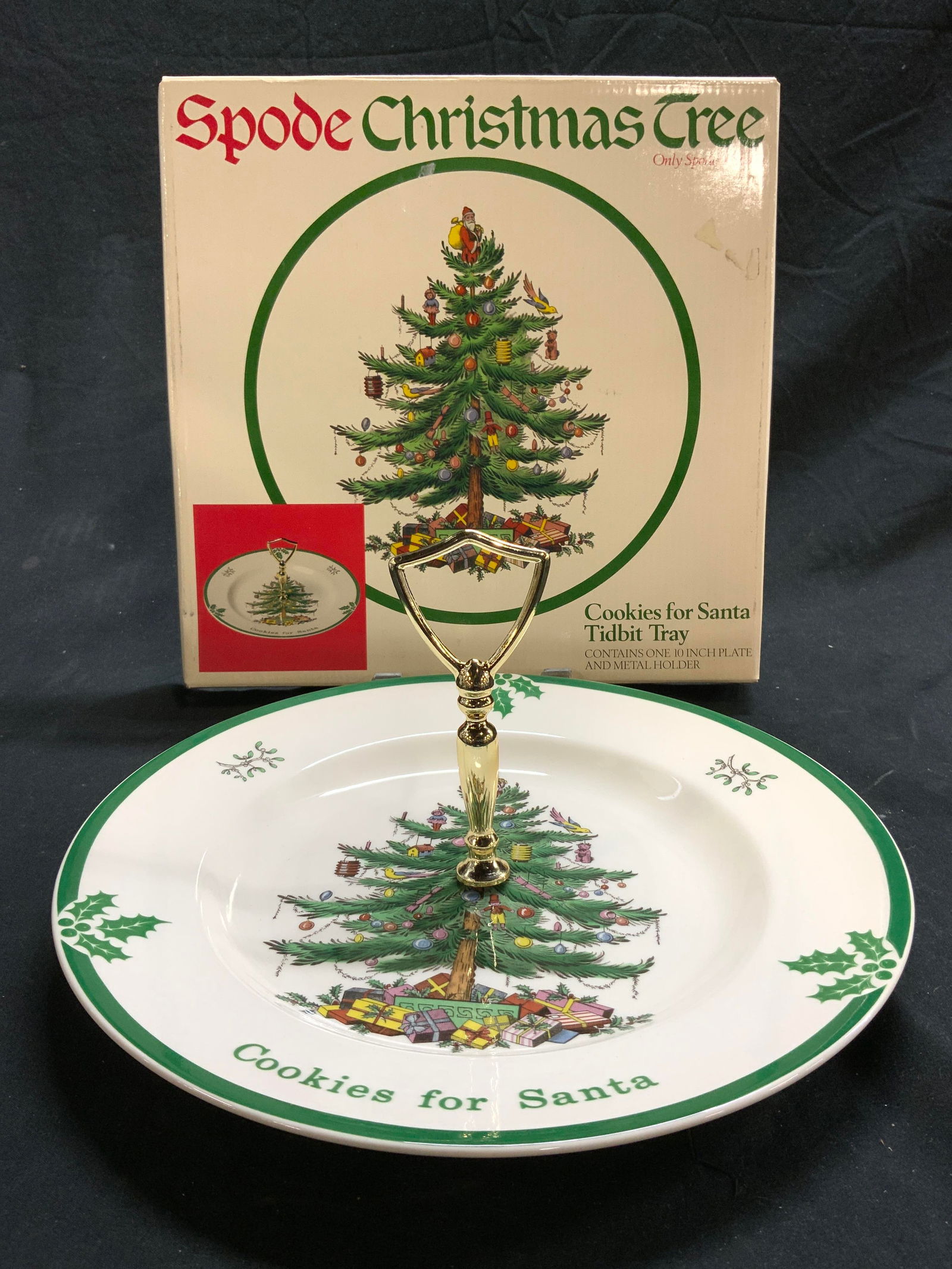 SPODE Christmas Tree Porc Serving Dish W Box (1 of 8)