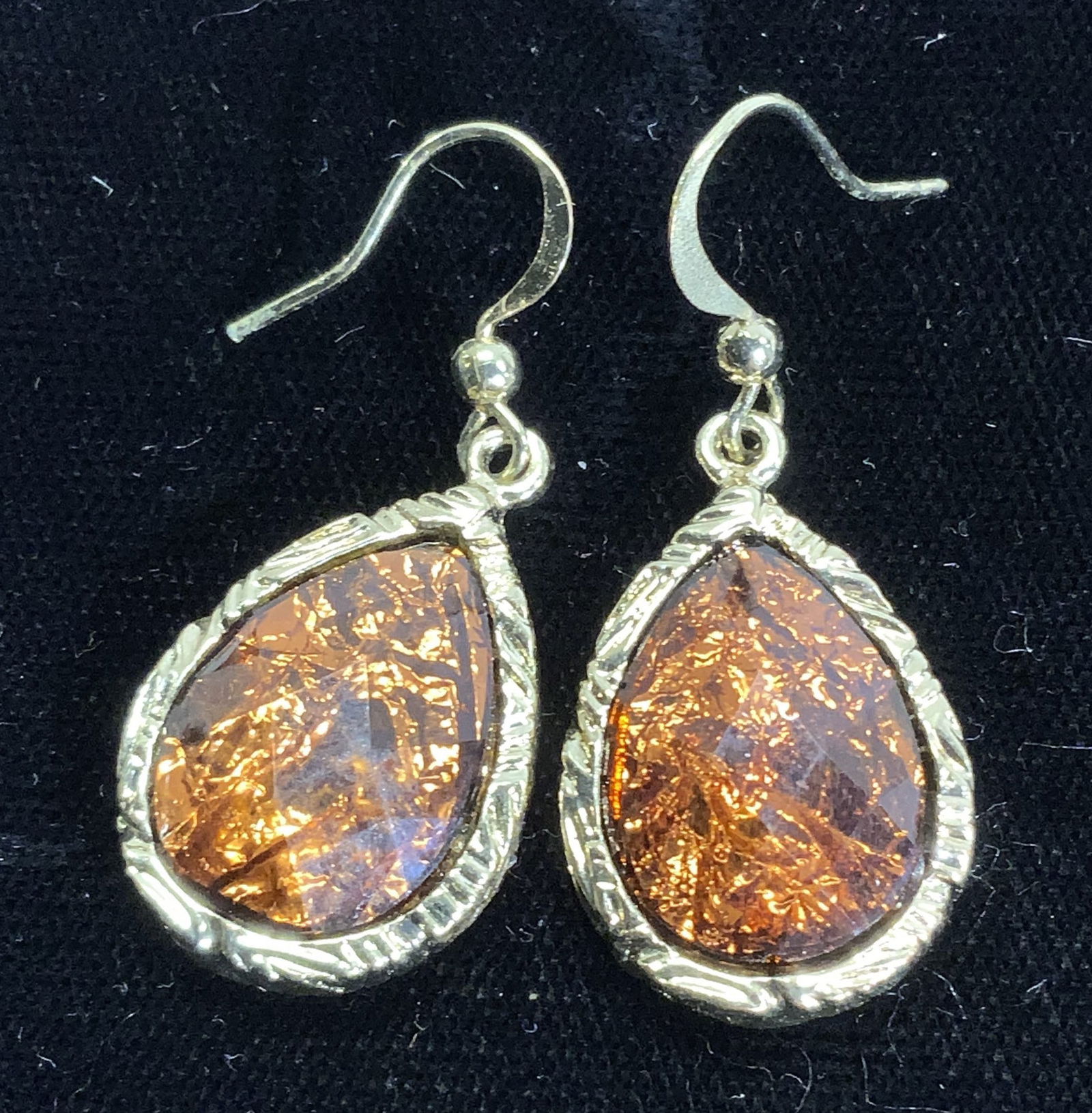 Pear Shape Rhinestone Earrings (1 of 6)