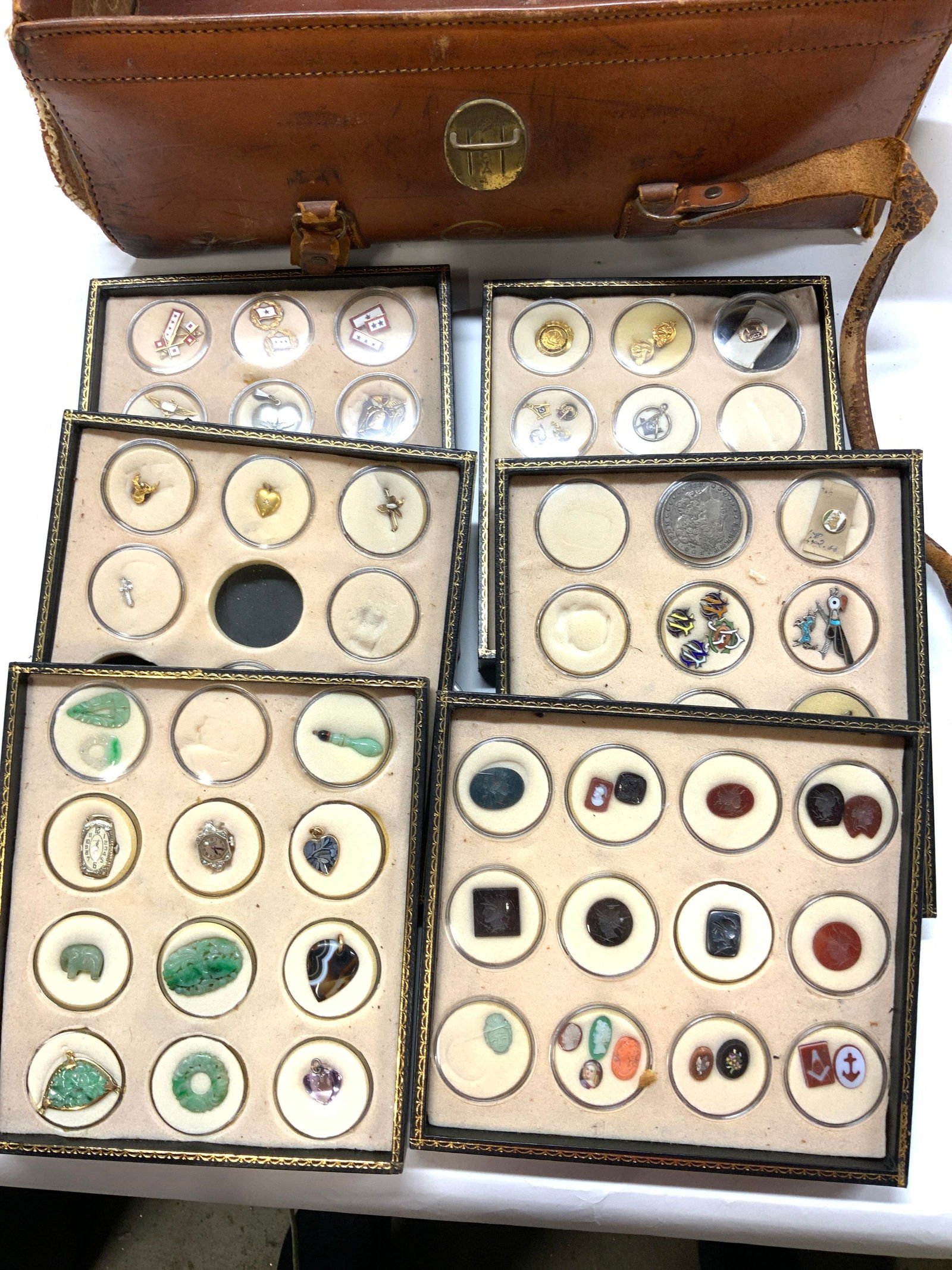 14K Gold, Sterling Silver, Carved Jade Jewelry Lot (1 of 20)