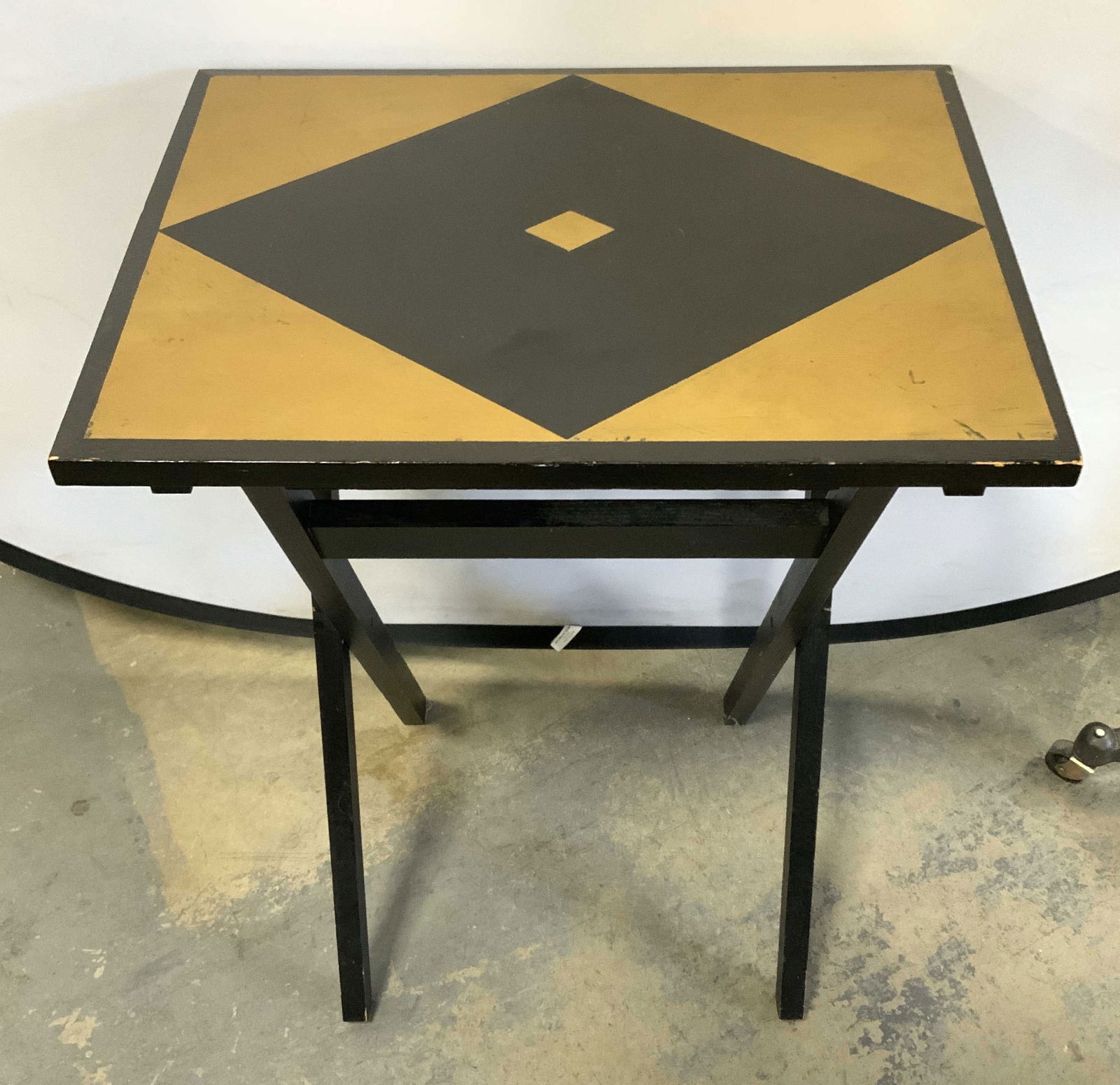 Vntg Art Deco Painted Wood Foldable TV Table (1 of 7)