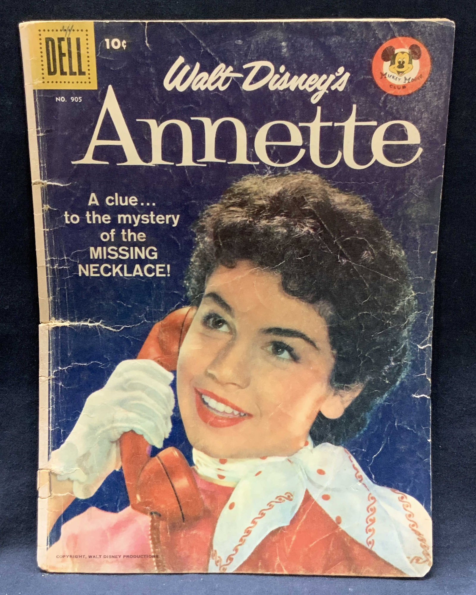 1958 Walt Disneys Annette Comic Book: 1958 copyright by Dell Publish, Walt Disneys Annette paper comic with full color pages. Part of Walt Disneys Annette Series Featuring ANNETTE (Funicello), star of motion pictures and television. Appro